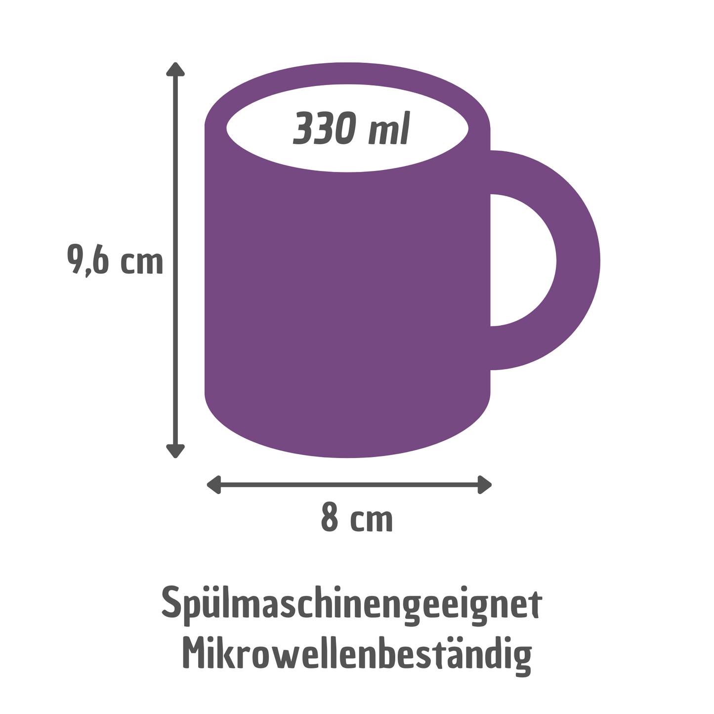 Tasse mit Text "Ewig Mein. Ewig Dein. Ewig Uns."