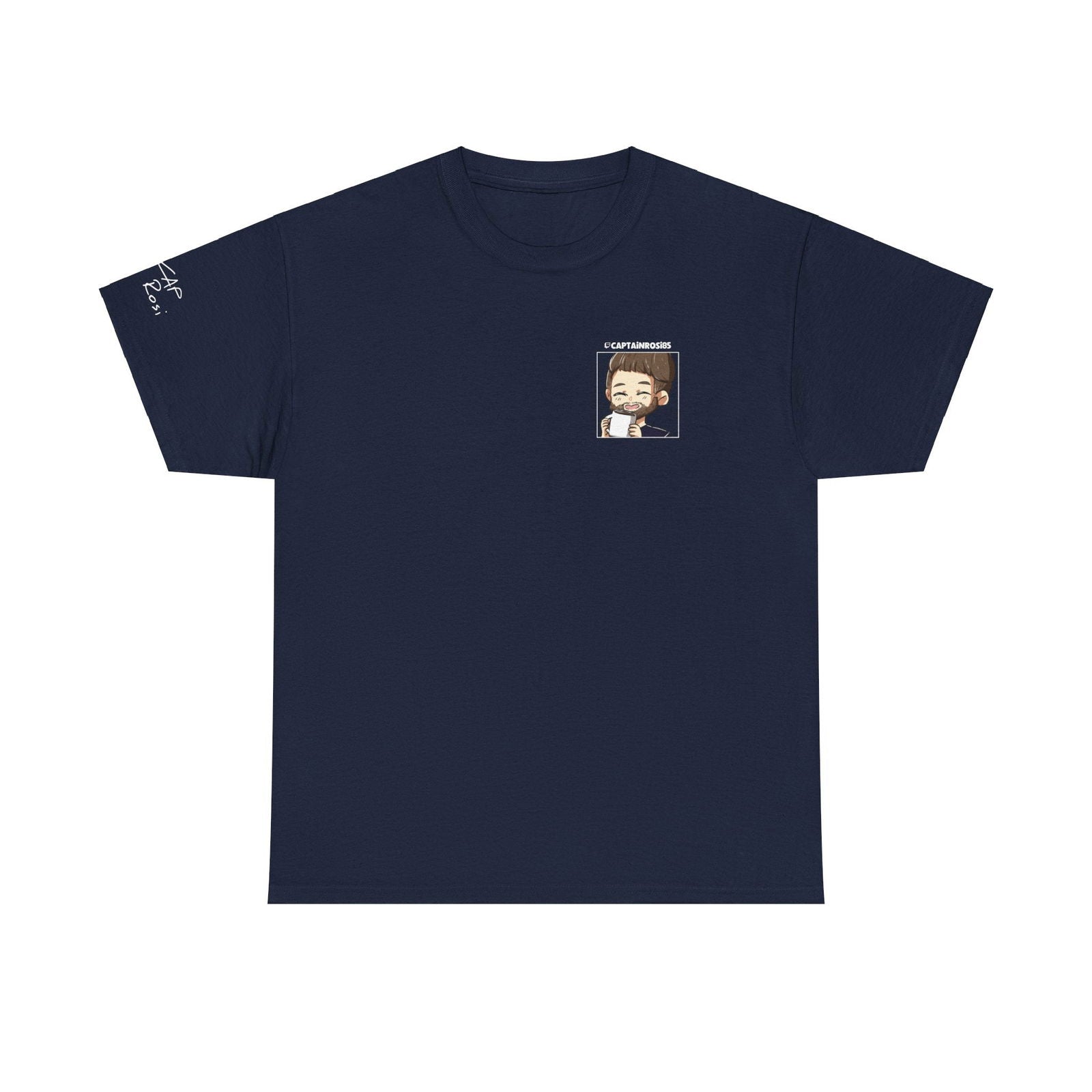 CaptainRosi85 - T-Shirt - Emote und Lost-Logo - CAPRosi auf Ärmel - TassenFrollein