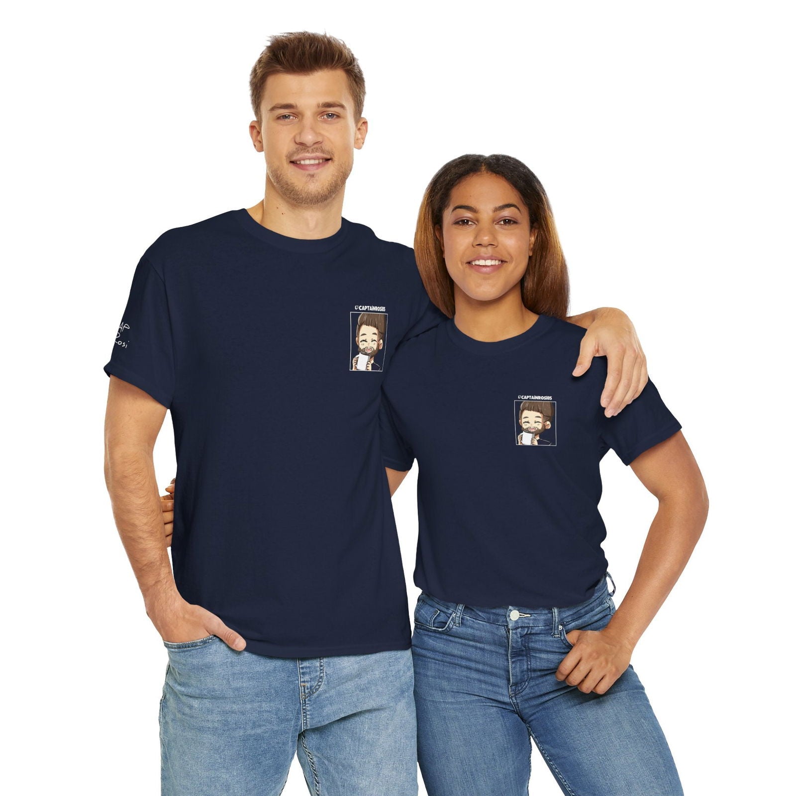 CaptainRosi85 - T-Shirt - Emote und Lost-Logo - CAPRosi auf Ärmel - TassenFrollein