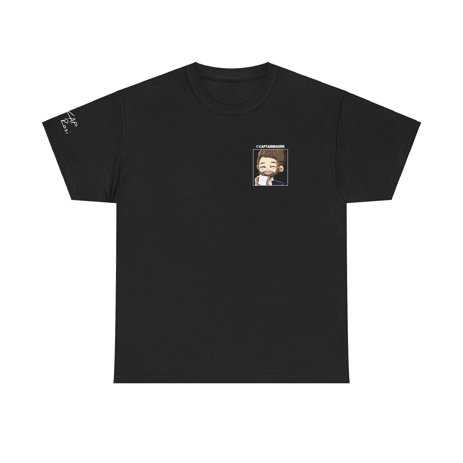 CaptainRosi85 - T-Shirt - Emote und Lost-Logo - CAPRosi auf Ärmel - TassenFrollein