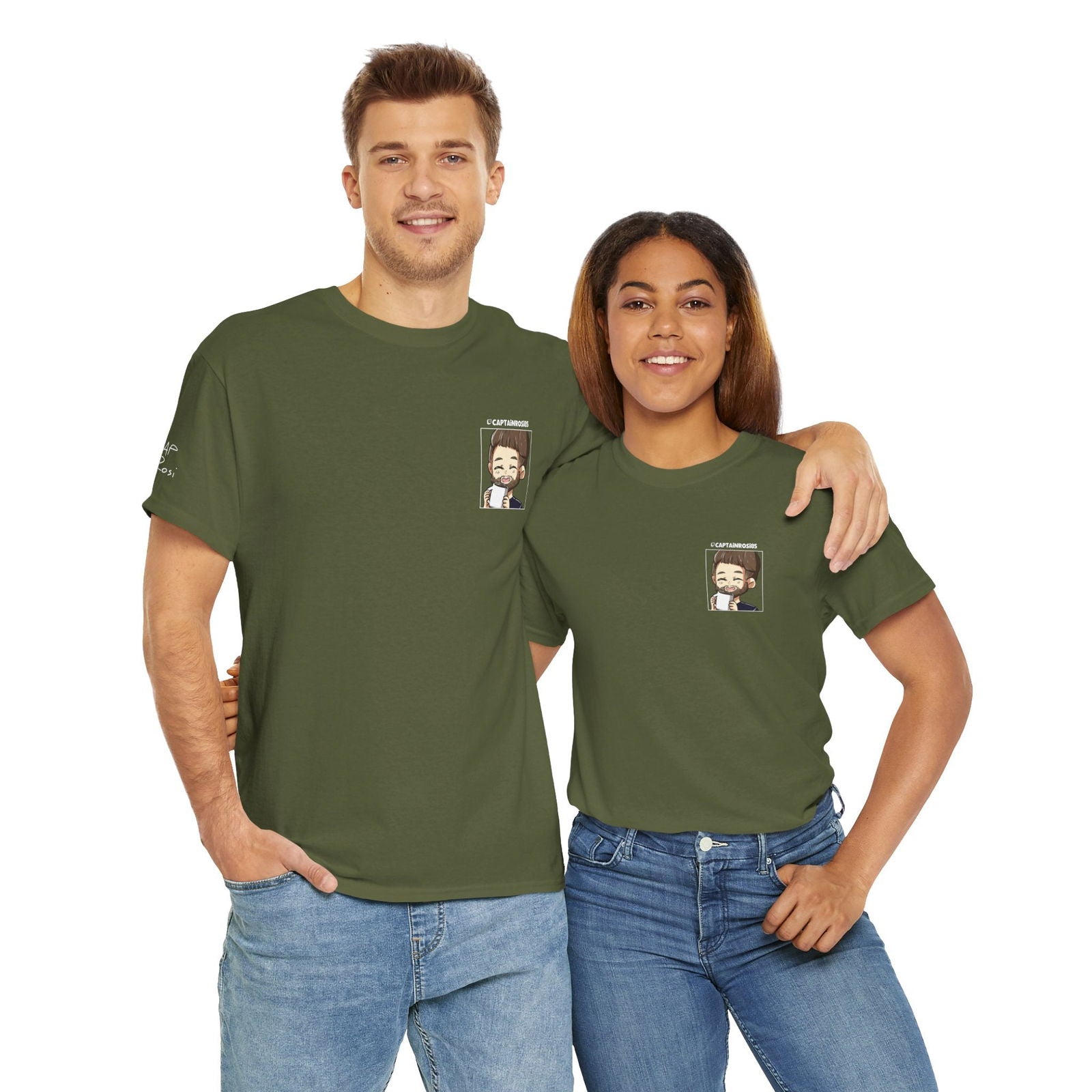 CaptainRosi85 - T-Shirt - Emote und Lost-Logo - CAPRosi auf Ärmel - TassenFrollein