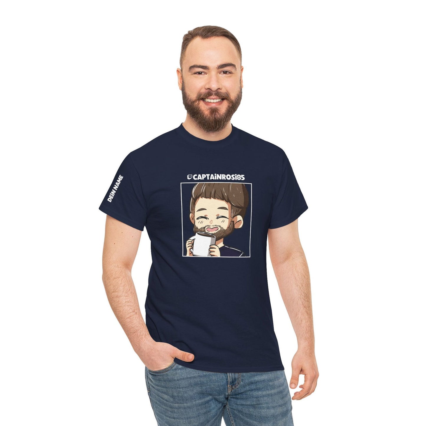 CaptainRosi85 - T-Shirt - Emote und Name auf Ärmel - TassenFrollein