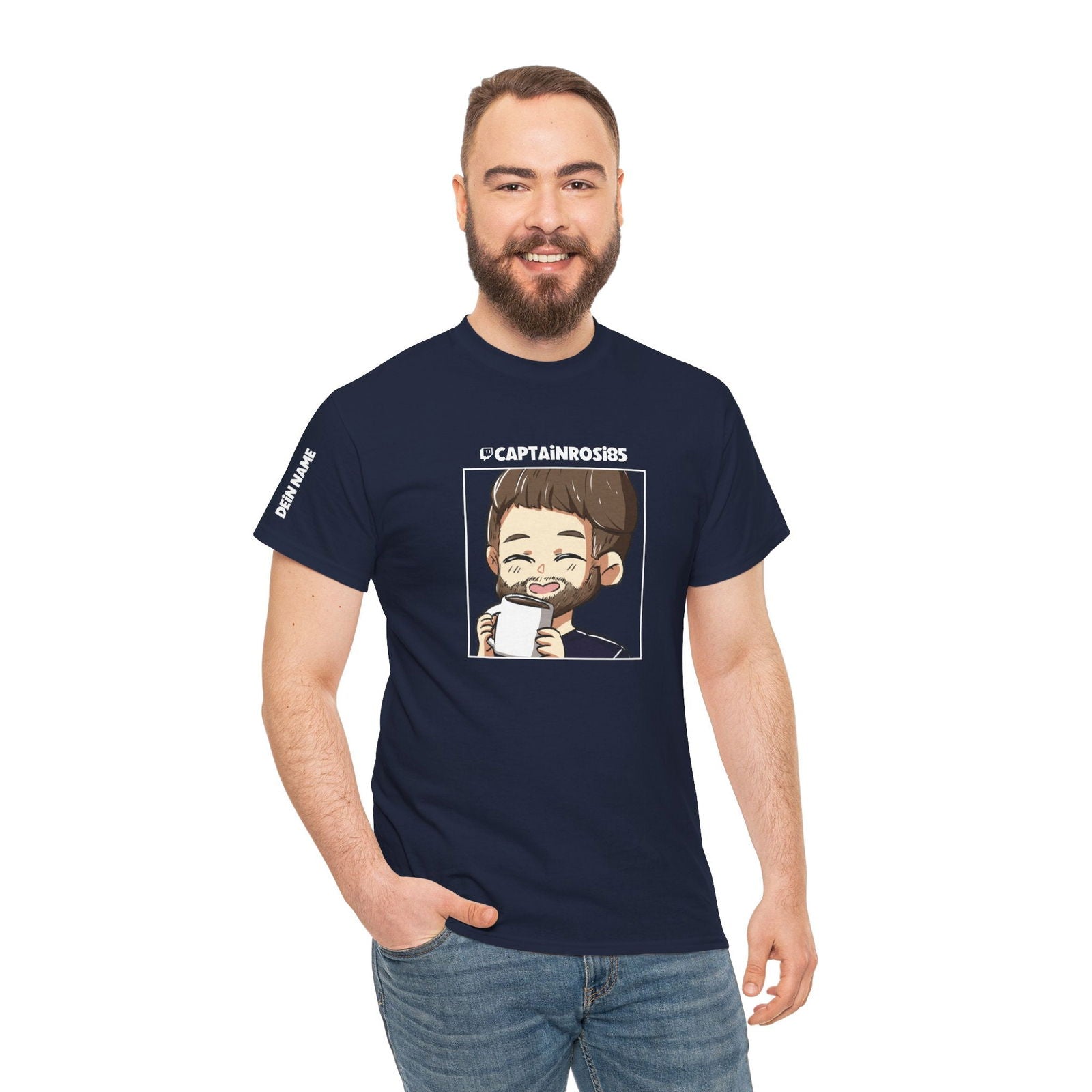 CaptainRosi85 - T-Shirt - Emote und Name auf Ärmel - TassenFrollein