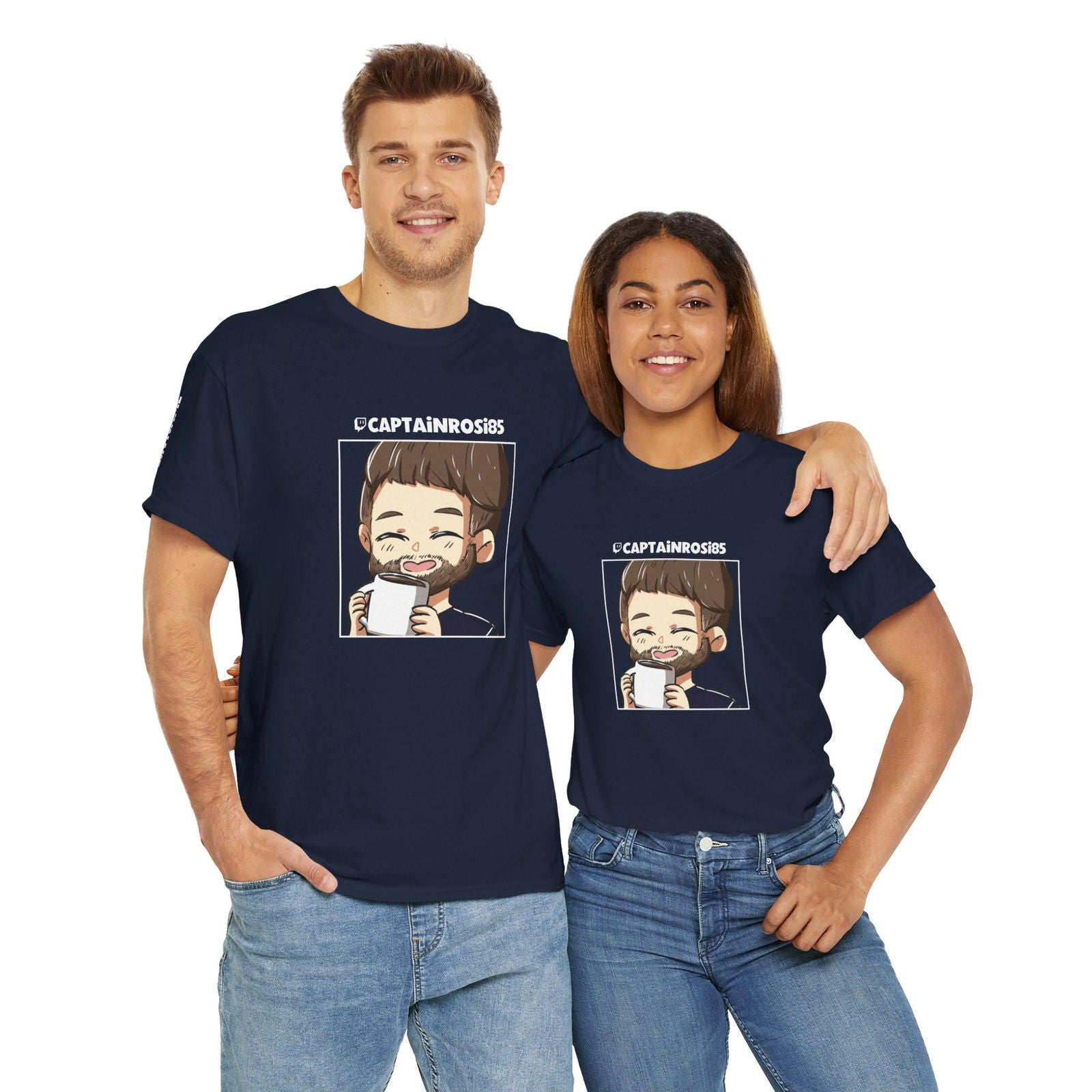 CaptainRosi85 - T-Shirt - Emote und Name auf Ärmel - TassenFrollein