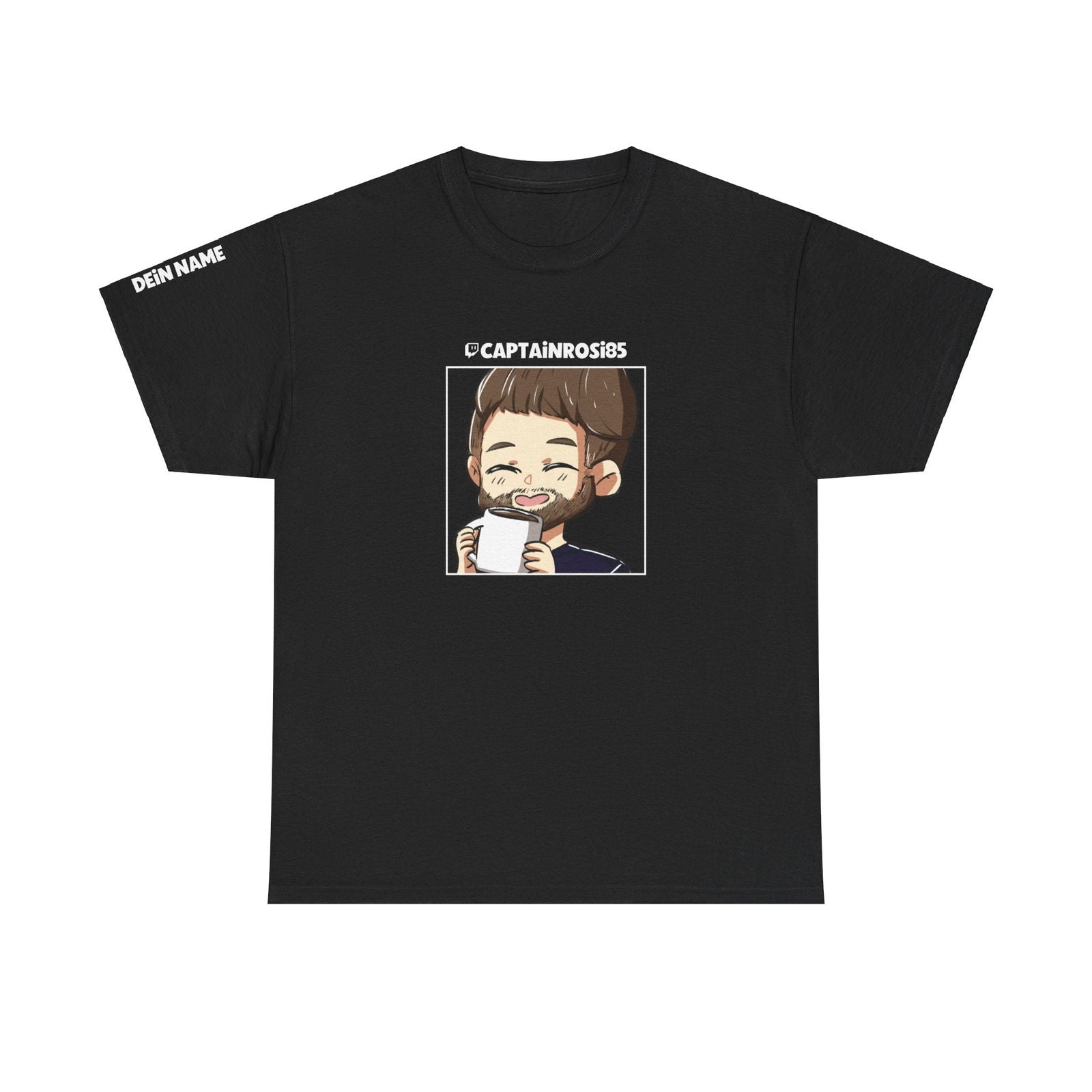 CaptainRosi85 - T-Shirt - Emote und Name auf Ärmel - TassenFrollein