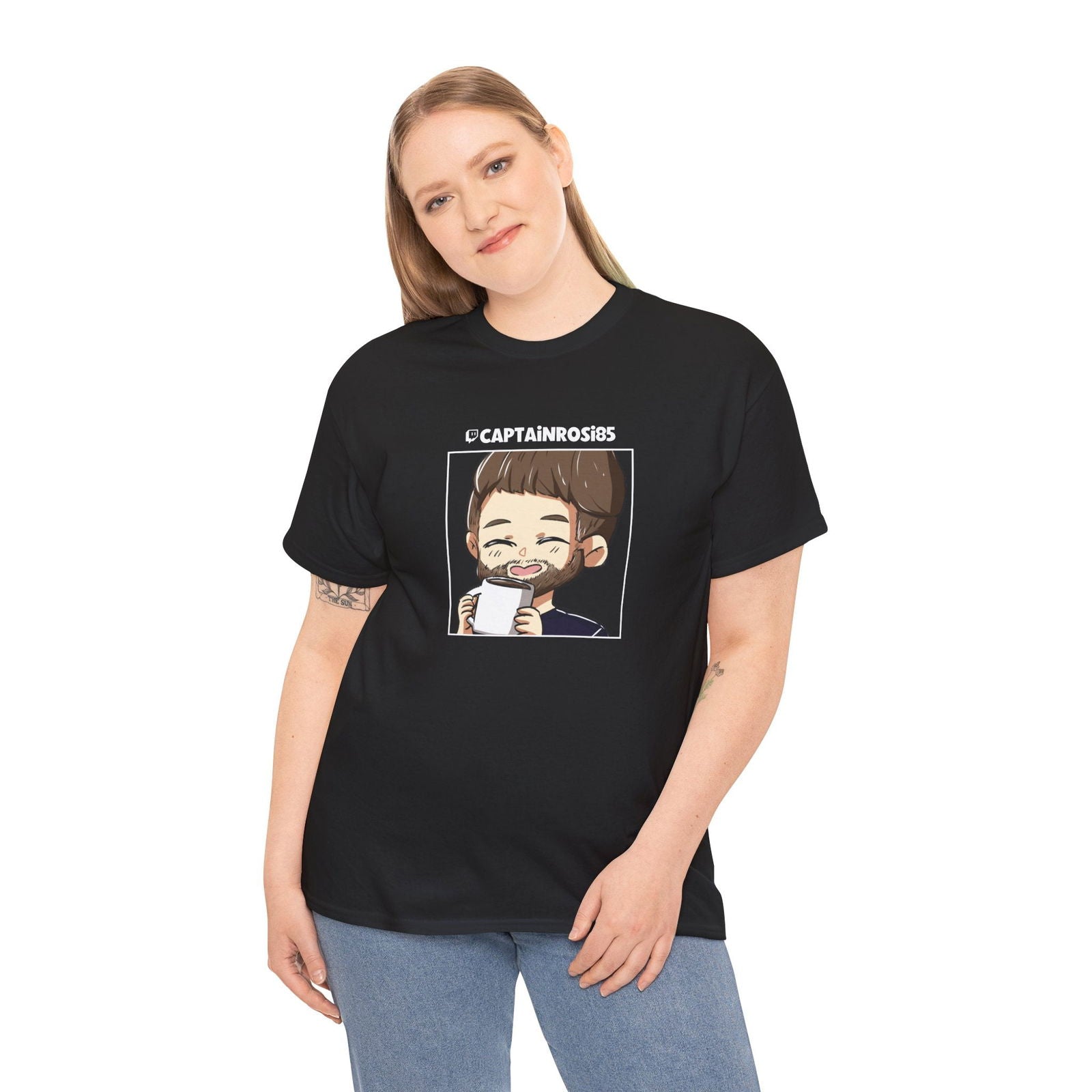 CaptainRosi85 - T-Shirt - Emote und Name auf Ärmel - TassenFrollein