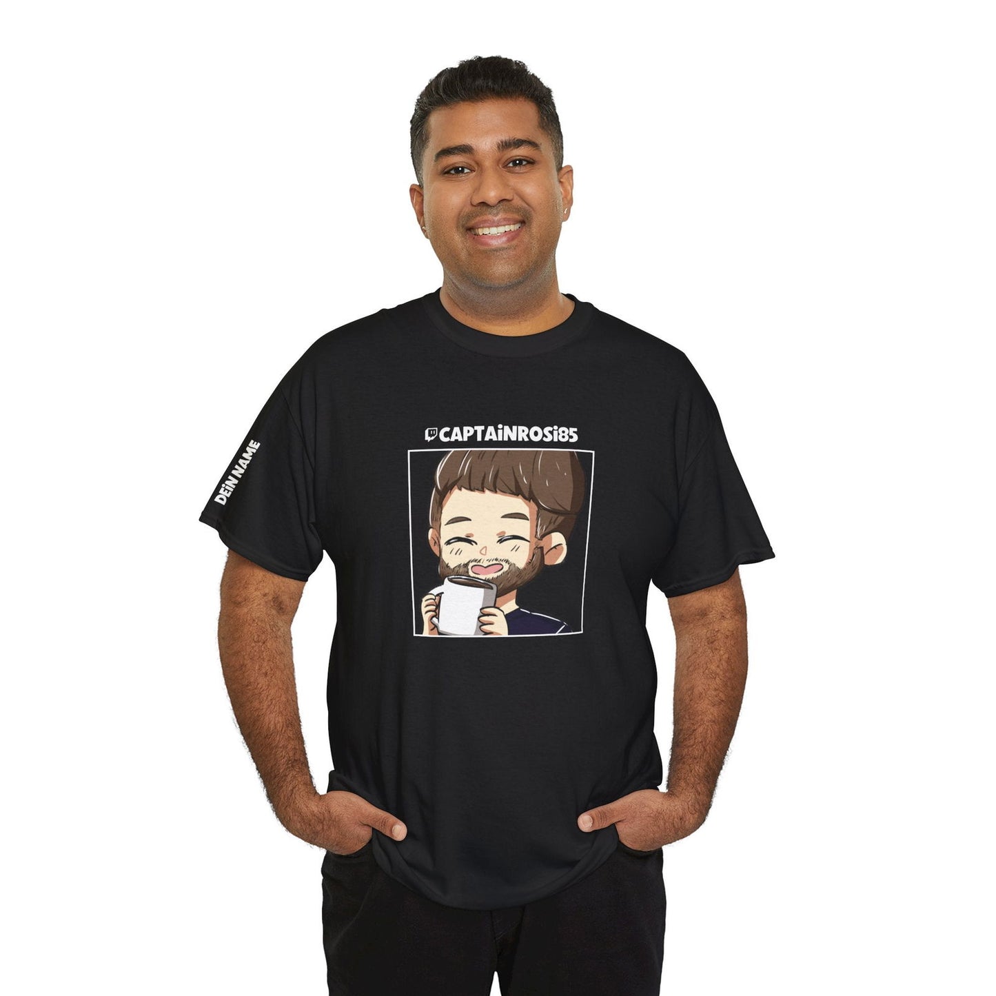 CaptainRosi85 - T-Shirt - Emote und Name auf Ärmel - TassenFrollein