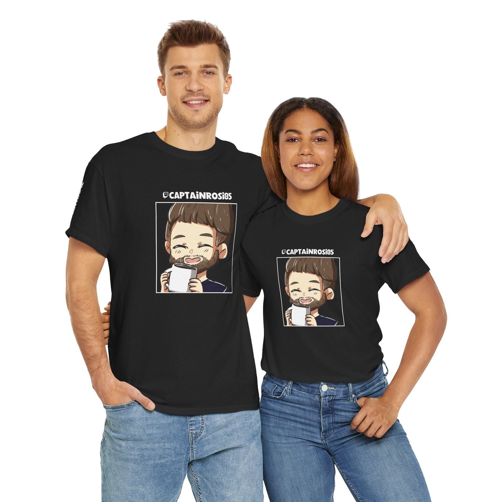CaptainRosi85 - T-Shirt - Emote und Name auf Ärmel - TassenFrollein
