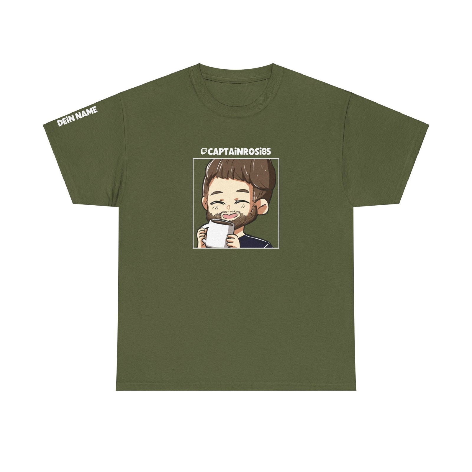 CaptainRosi85 - T-Shirt - Emote und Name auf Ärmel - TassenFrollein