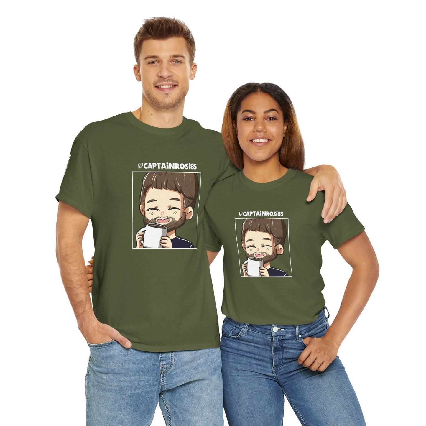 CaptainRosi85 - T-Shirt - Emote und Name auf Ärmel - TassenFrollein