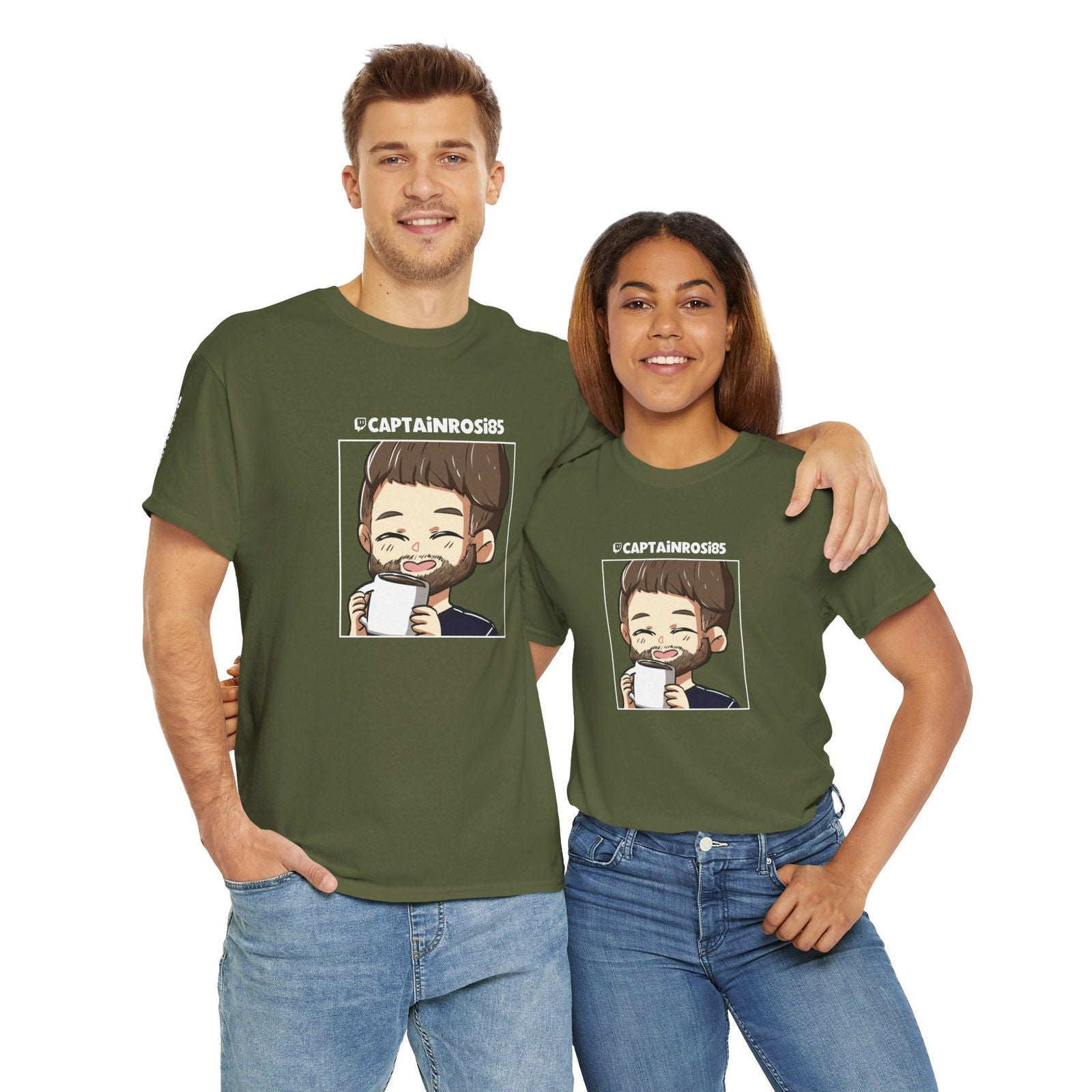 CaptainRosi85 - T-Shirt - Emote und Name auf Ärmel - TassenFrollein