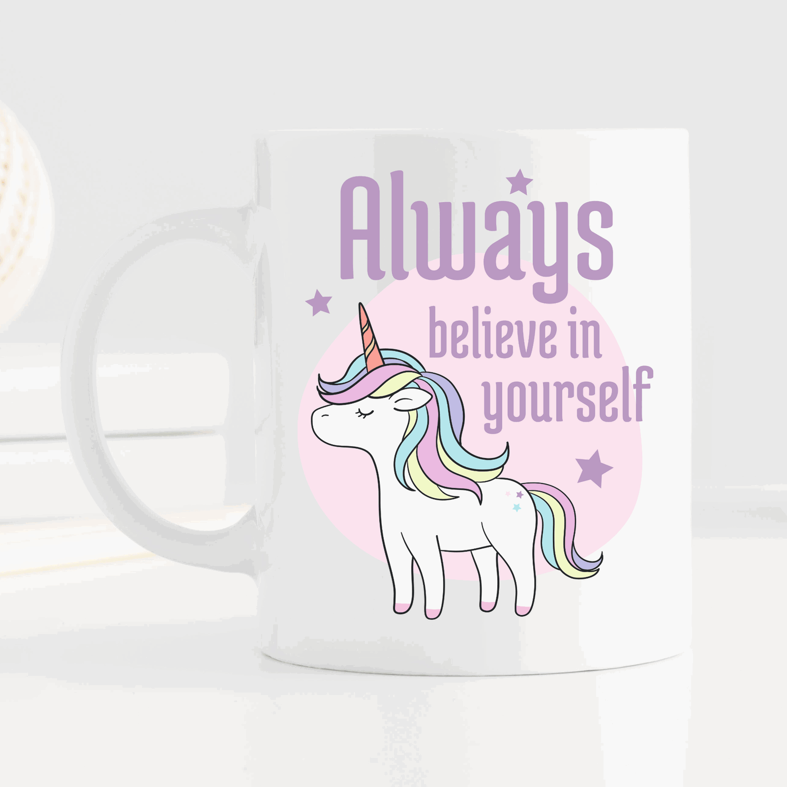 Tasse "Always believe in yourself" - Einhorn-Tasse - TassenFrollein