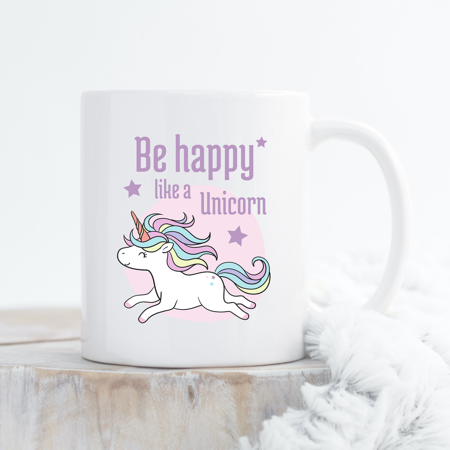 Tasse "Be happy like a Unicorn" - Einhorn-Tasse - TassenFrollein