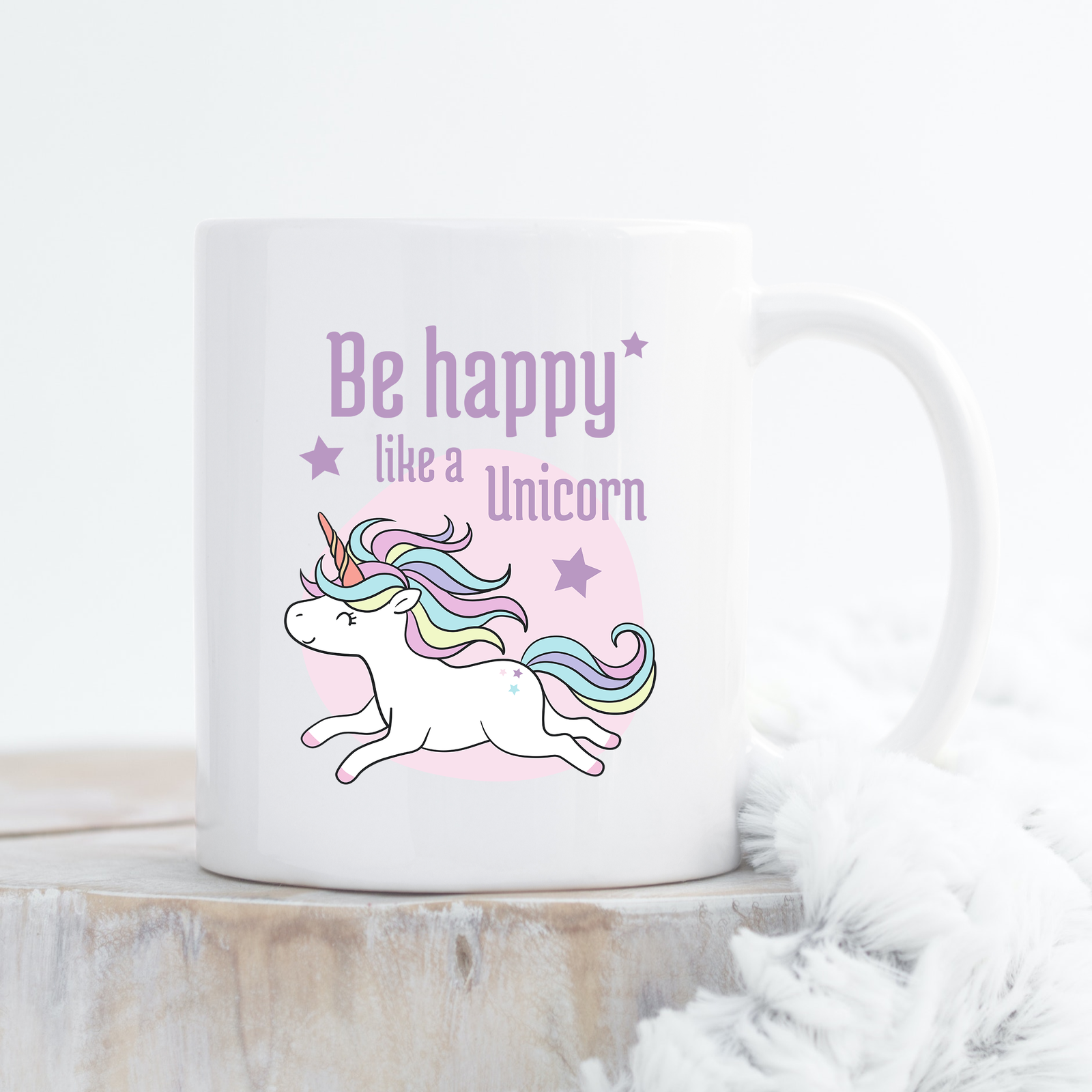 Tasse "Be happy like a Unicorn" - Einhorn-Tasse - TassenFrollein