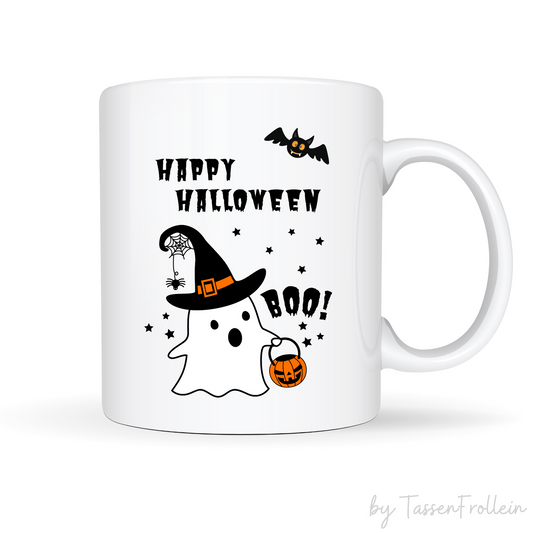 Tasse "Boo!" - niedlicher Geist - Halloween-Tasse - TassenFrollein