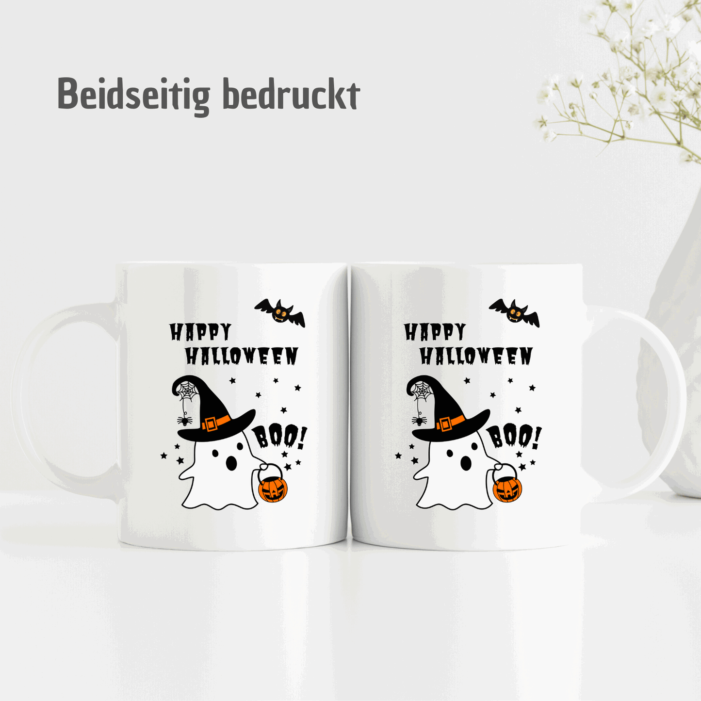 Tasse "Boo!" - niedlicher Geist - Halloween-Tasse - TassenFrollein