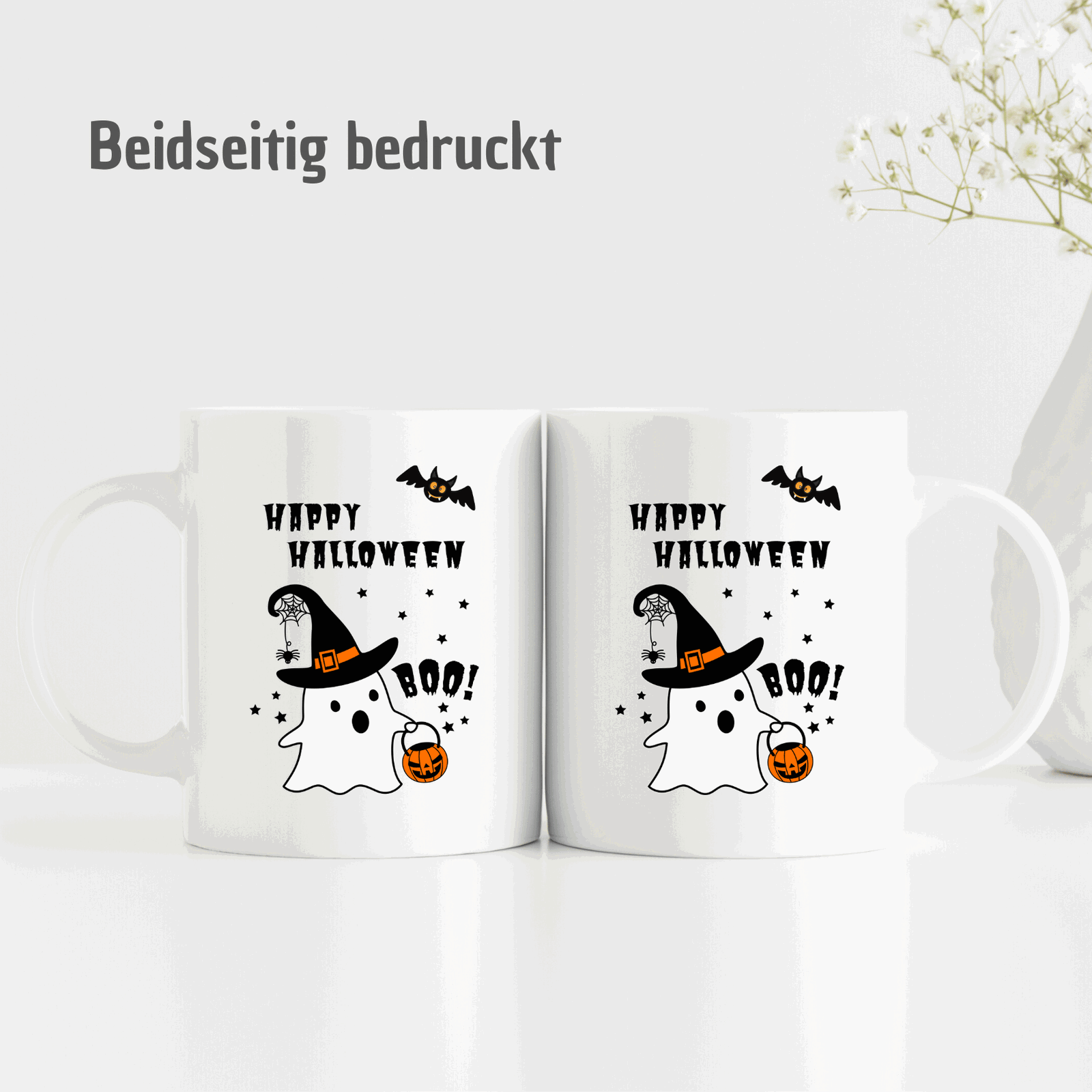 Tasse "Boo!" - niedlicher Geist - Halloween-Tasse - TassenFrollein