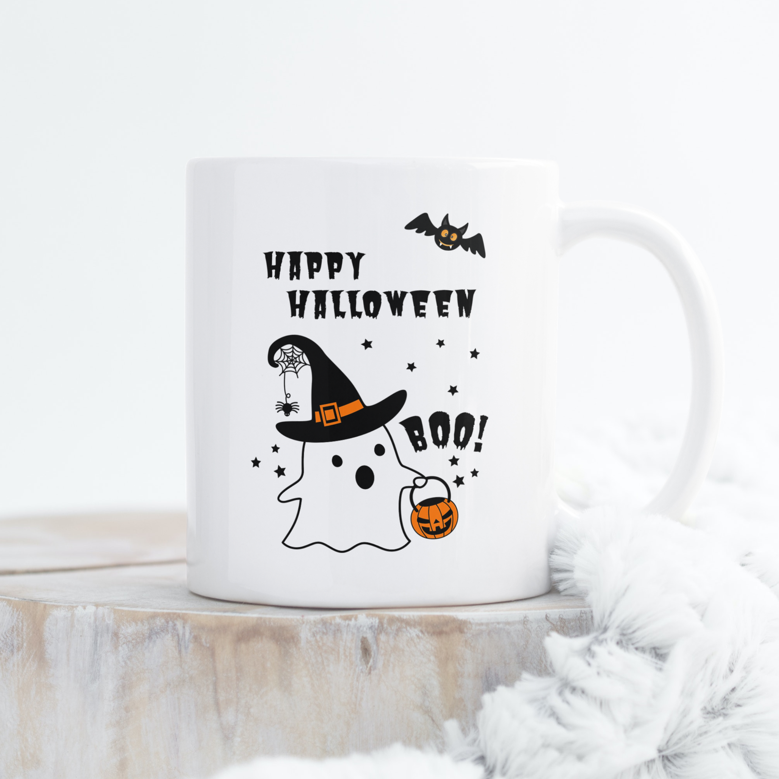 Tasse "Boo!" - niedlicher Geist - Halloween-Tasse - TassenFrollein