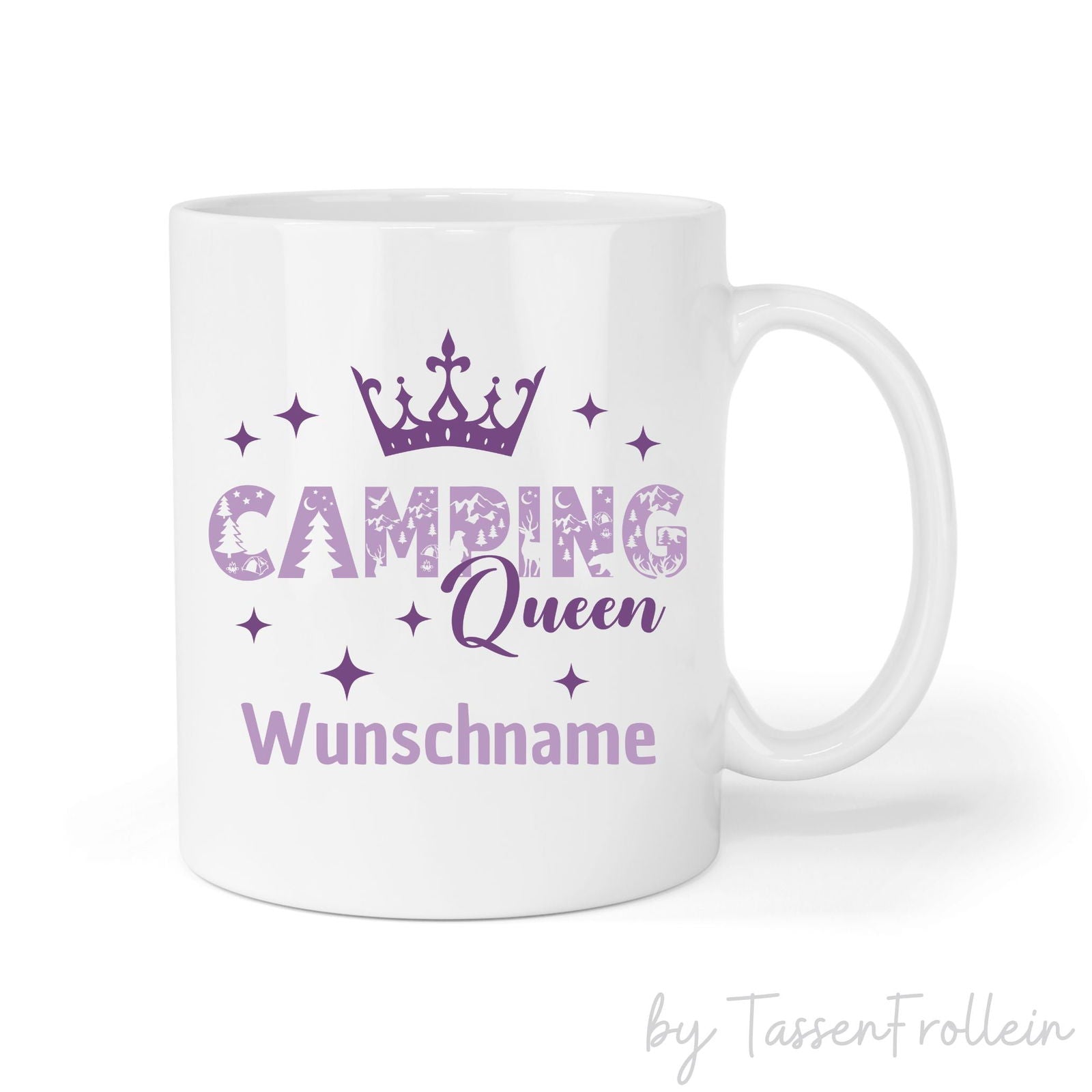 Tasse "Camping Queen" - mit Krönchen - TassenFrollein