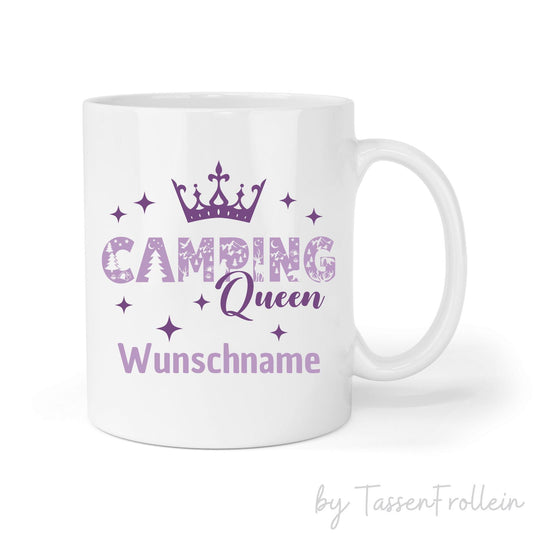 Tasse "Camping Queen" - mit Krönchen - TassenFrollein