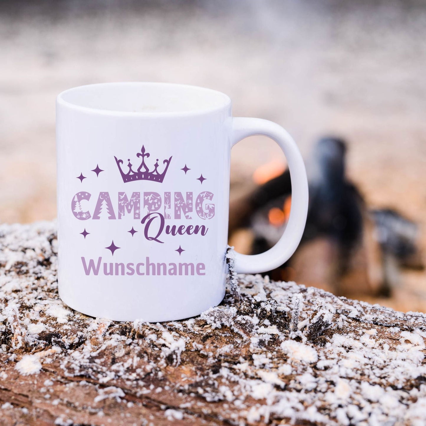 Tasse "Camping Queen" - mit Krönchen - TassenFrollein