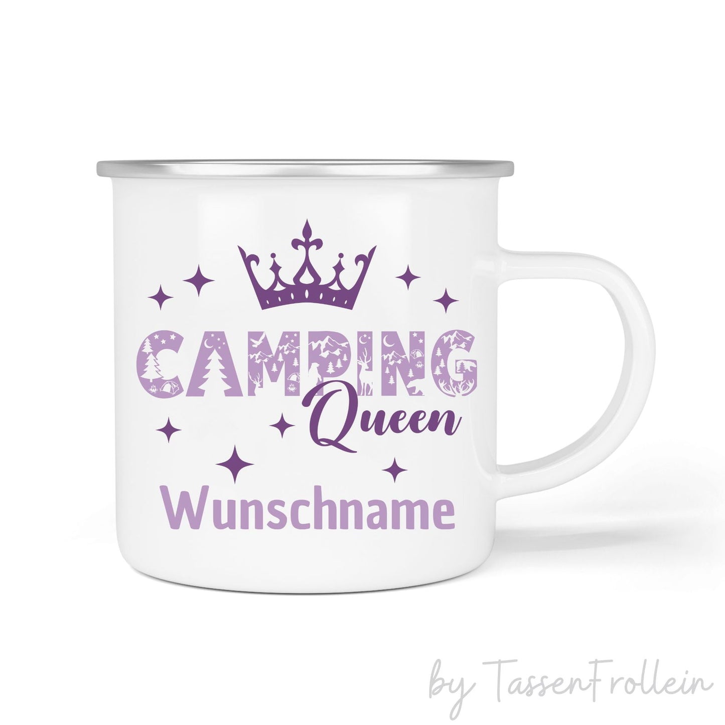 Tasse "Camping Queen" - mit Krönchen - TassenFrollein
