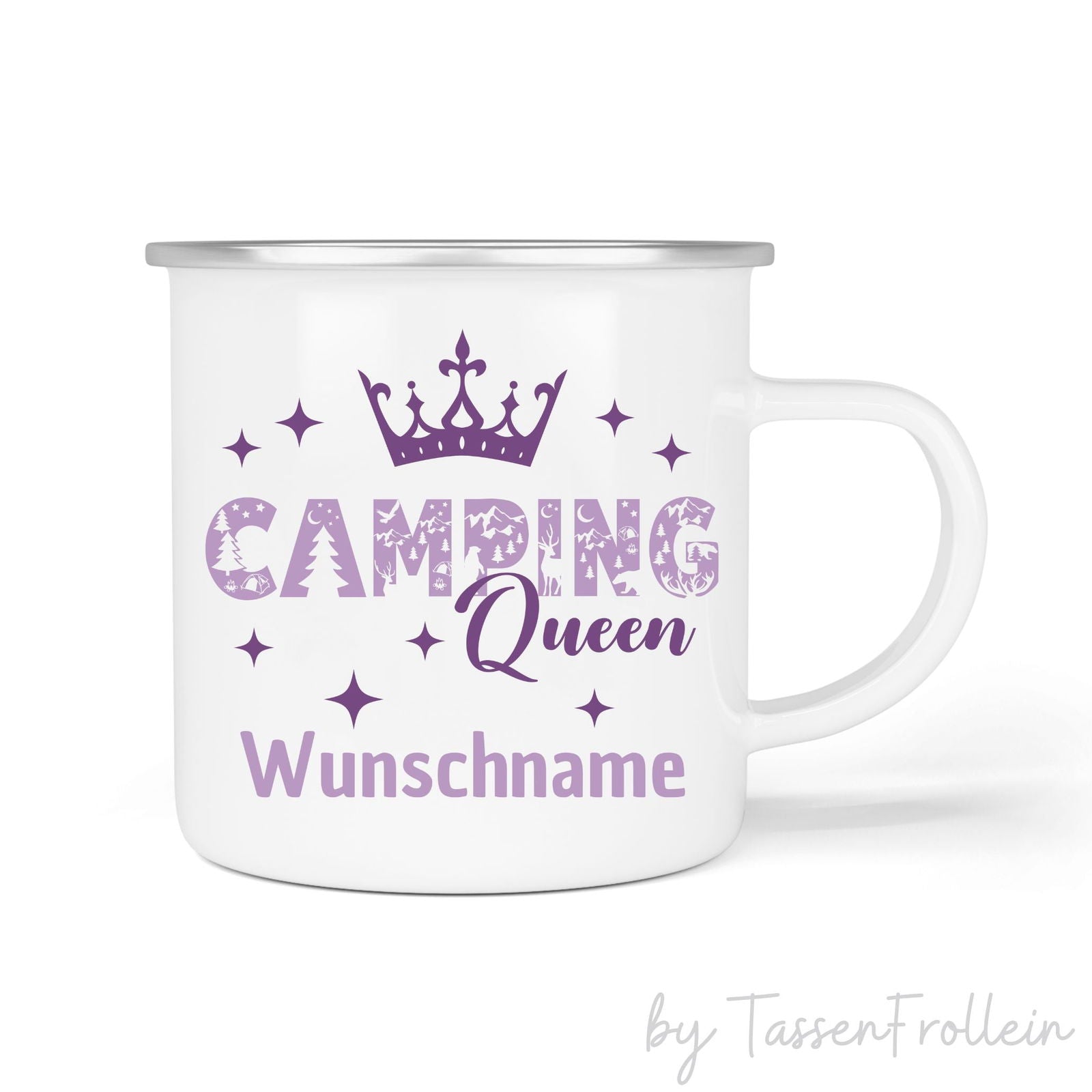 Tasse "Camping Queen" - mit Krönchen - TassenFrollein