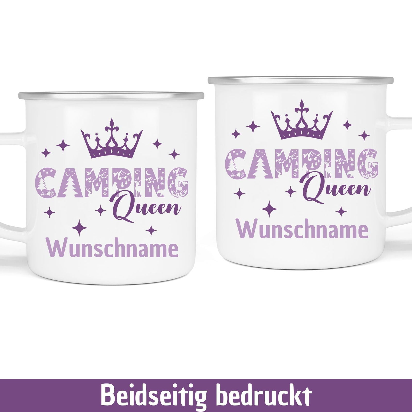 Tasse "Camping Queen" - mit Krönchen - TassenFrollein