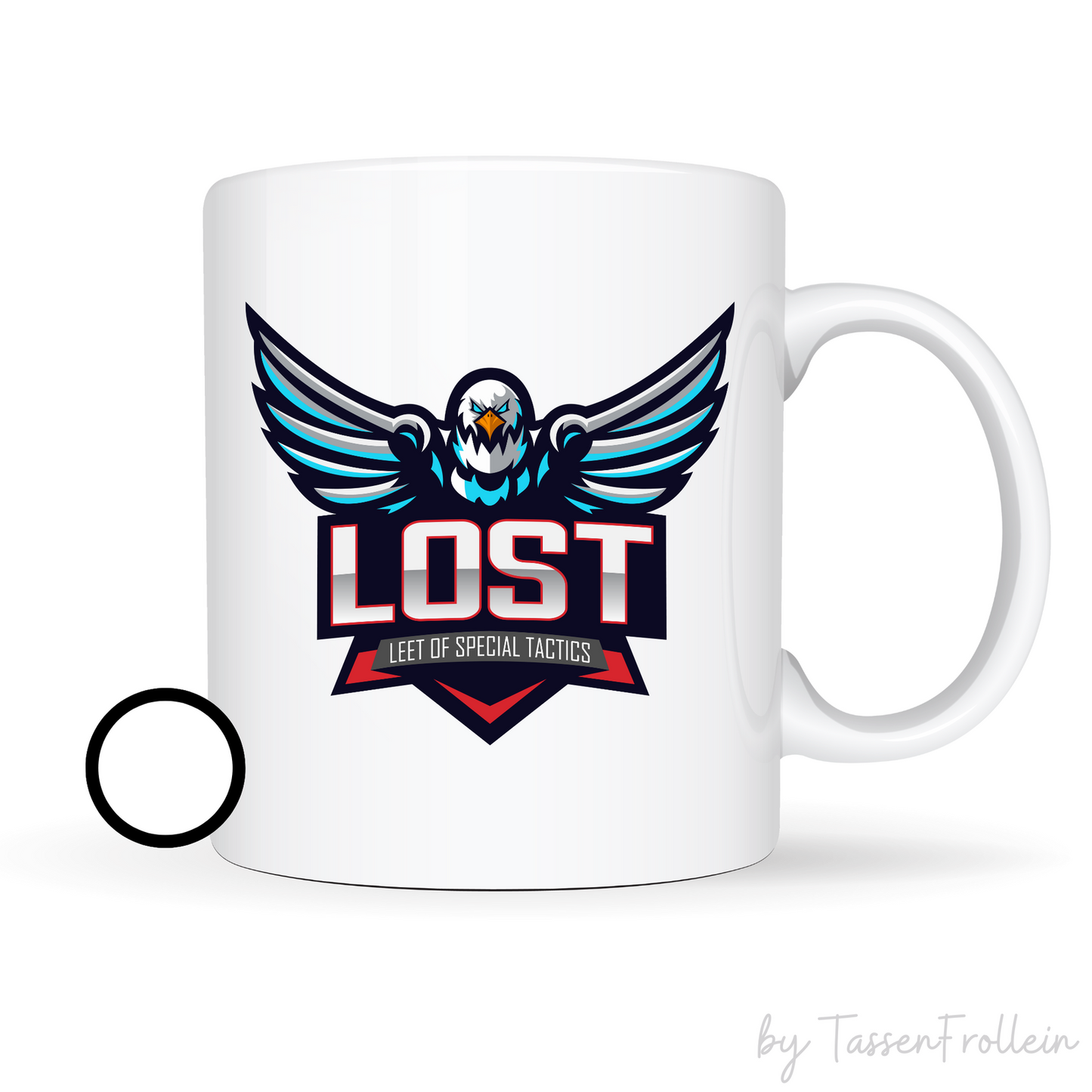 Tasse CaptainRosi85 - Lost-Logo mit Unterschrift - Streamer Merch - TassenFrollein