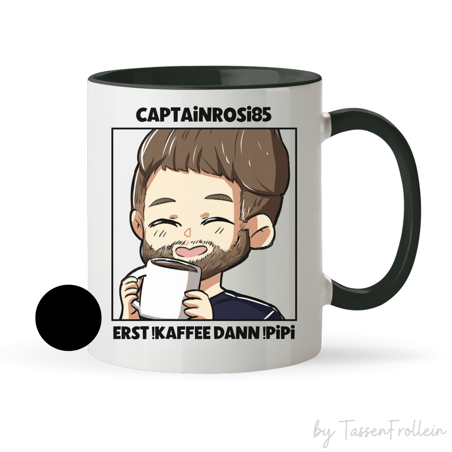 Tasse CaptainRosi85 "Erst !kaffee dann !pipi" - Streamer Merch - TassenFrollein