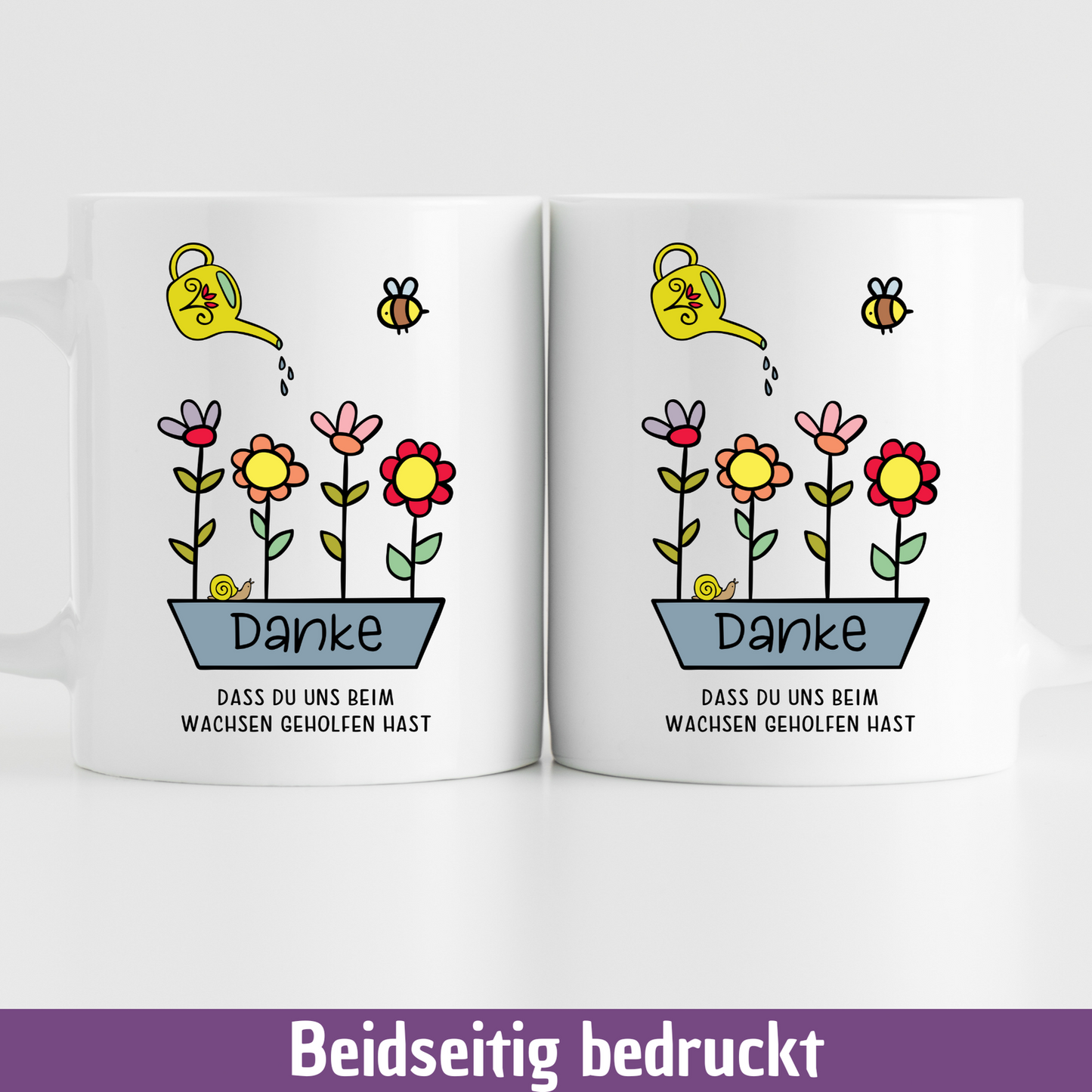 Tasse "Danke, dass du uns beim Wachsen geholfen hast" - TassenFrollein