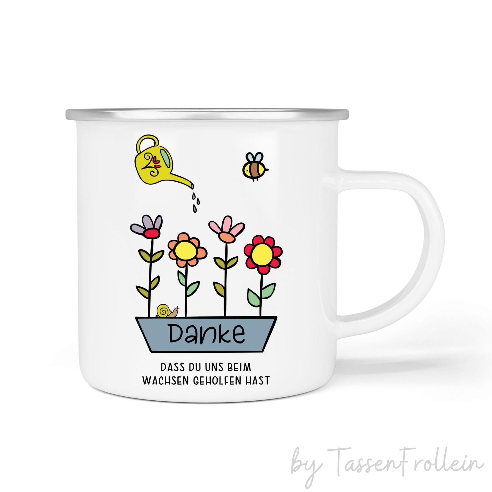 Tasse "Danke, dass du uns beim Wachsen geholfen hast" - TassenFrollein