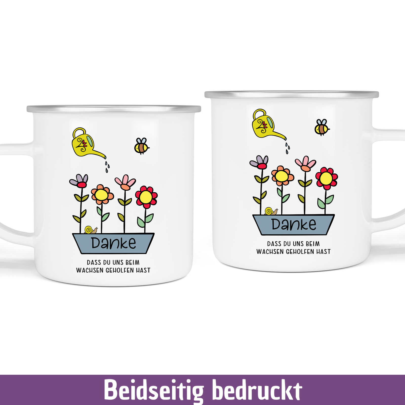 Tasse "Danke, dass du uns beim Wachsen geholfen hast" - TassenFrollein