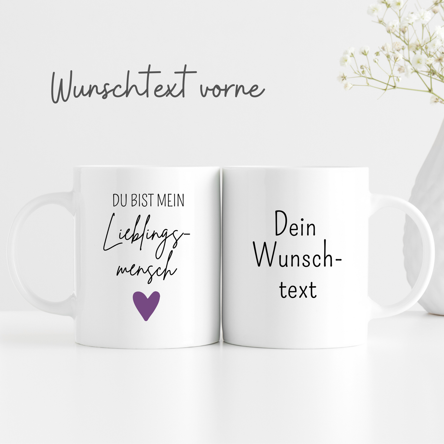 Tasse "Du bist mein Lieblingsmensch" - personalisierbar mit Wunschtext - TassenFrollein