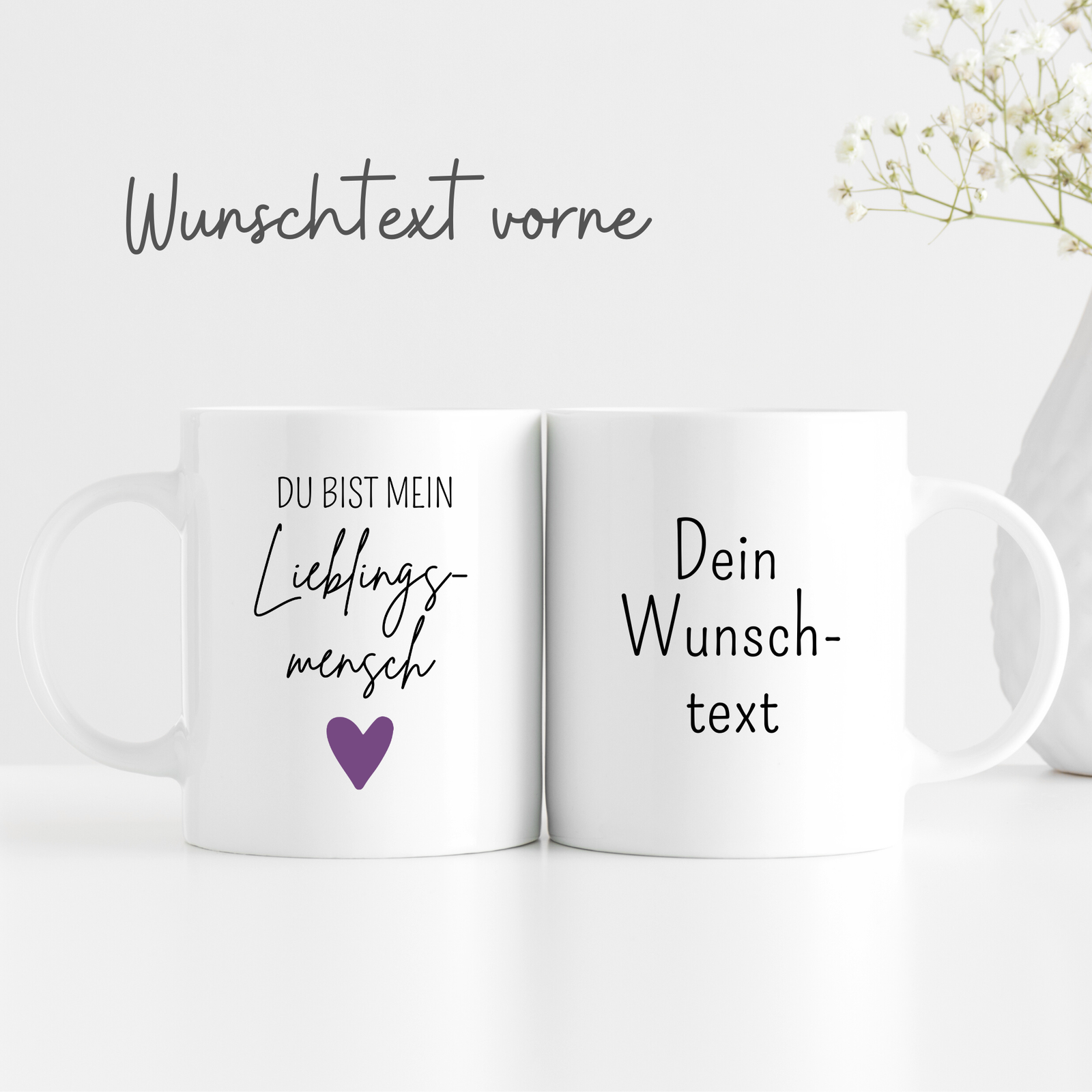Tasse "Du bist mein Lieblingsmensch" - personalisierbar mit Wunschtext - TassenFrollein
