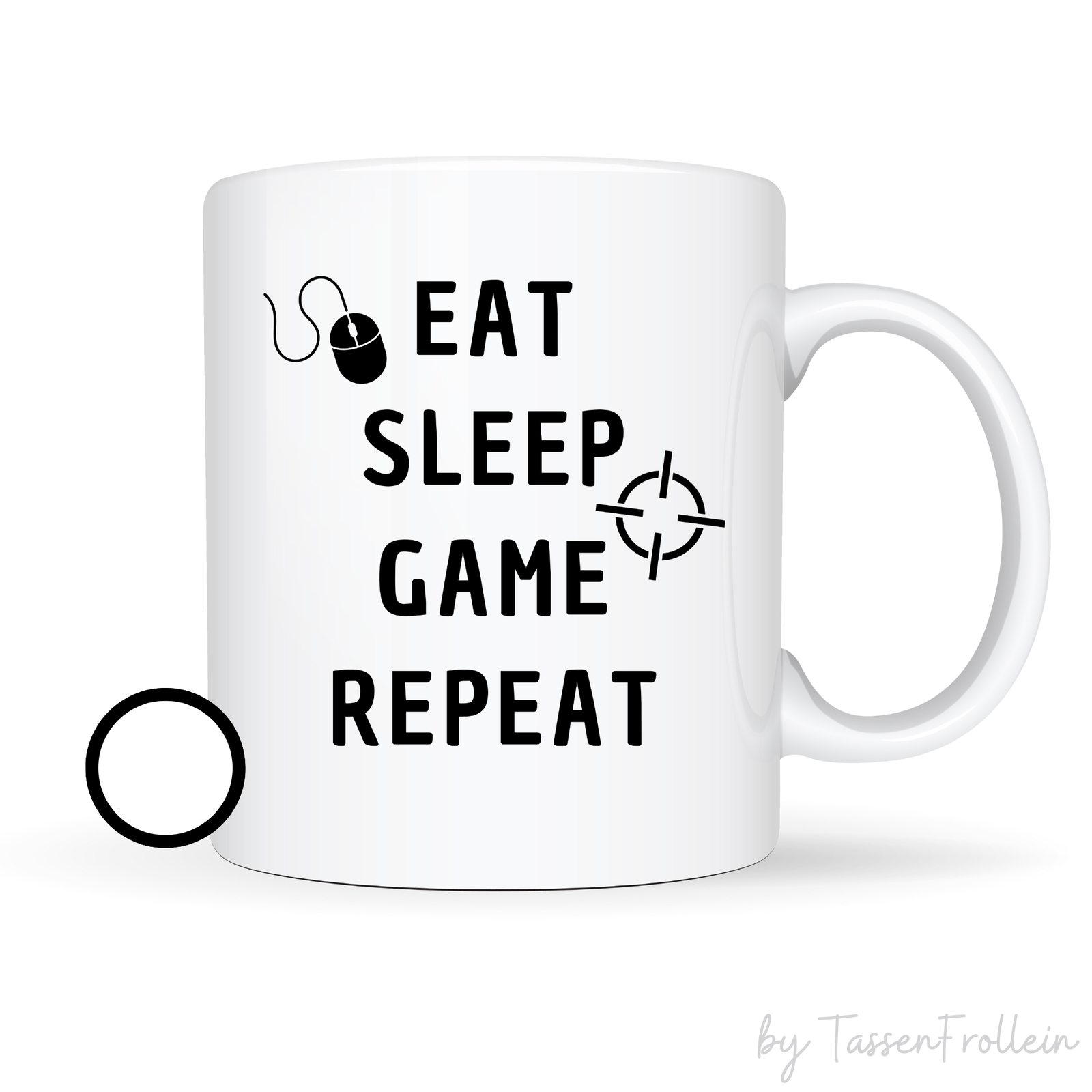 Tasse "Eat Sleep Game Repeat" - Perfekt für Gamer - TassenFrollein