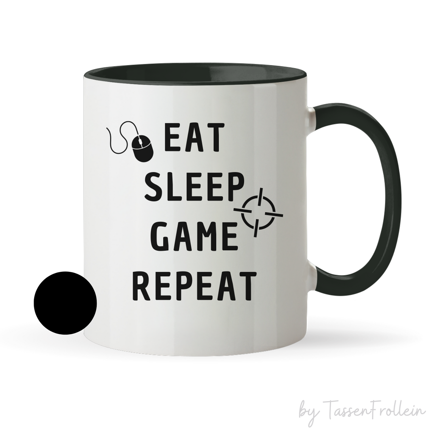 Tasse "Eat Sleep Game Repeat" - Perfekt für Gamer - TassenFrollein