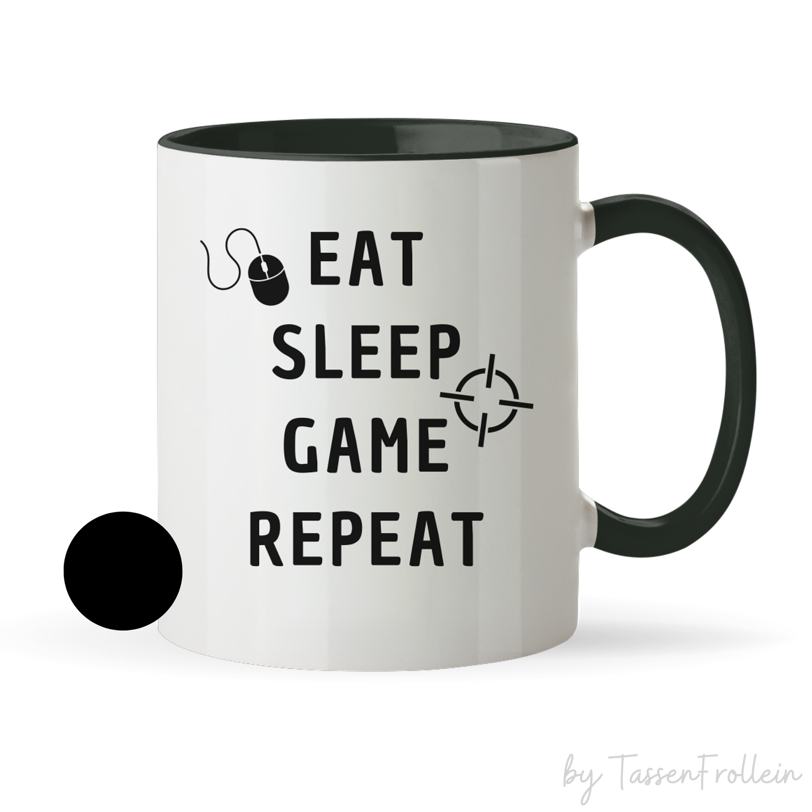 Tasse "Eat Sleep Game Repeat" - Perfekt für Gamer - TassenFrollein
