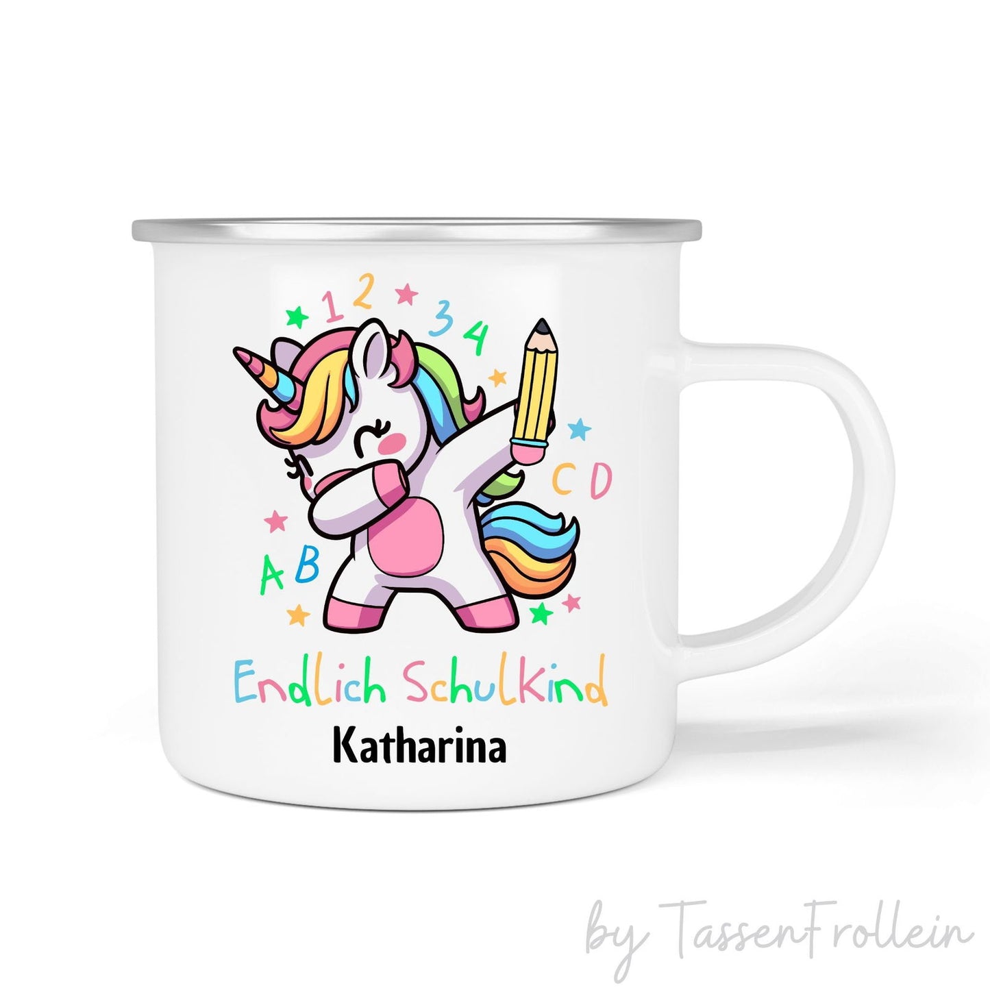 Tasse "Endlich Schulkind" mit Einhorn - TassenFrollein
