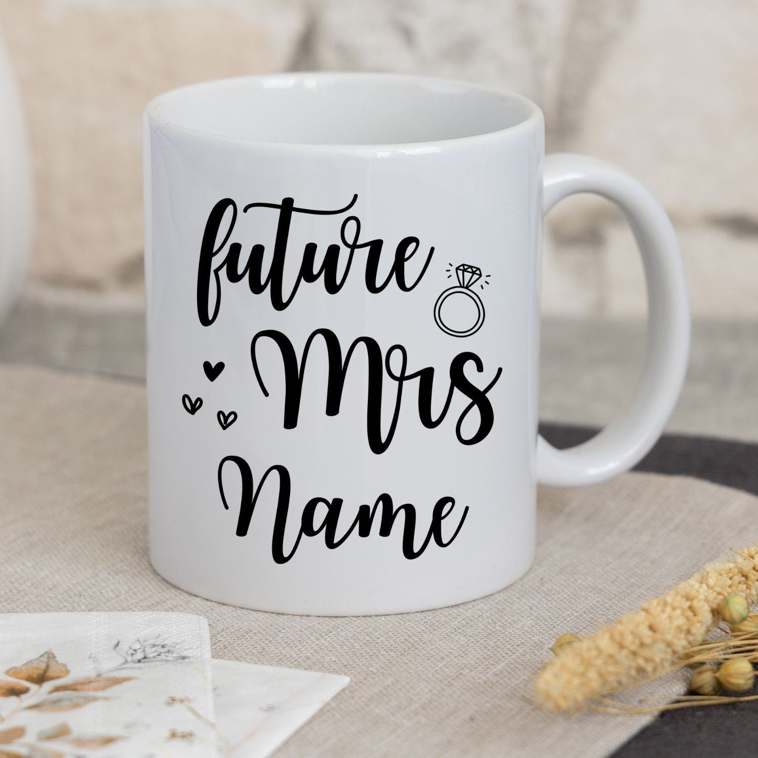 Tasse "Future Mrs" personalisierbar mit Namen - TassenFrollein