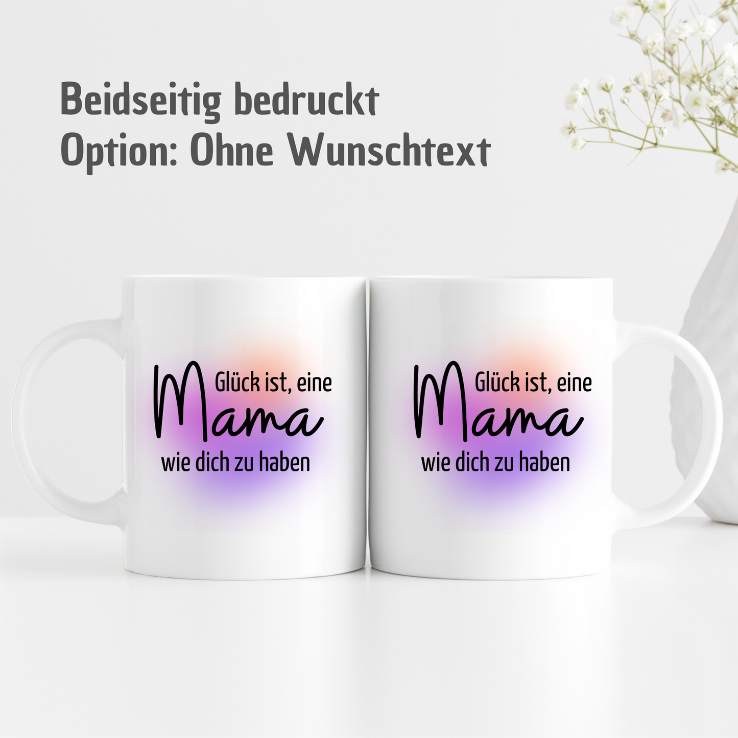 Tasse "Glück ist, eine Mama wie dich zu haben" - personalisierbar - TassenFrollein