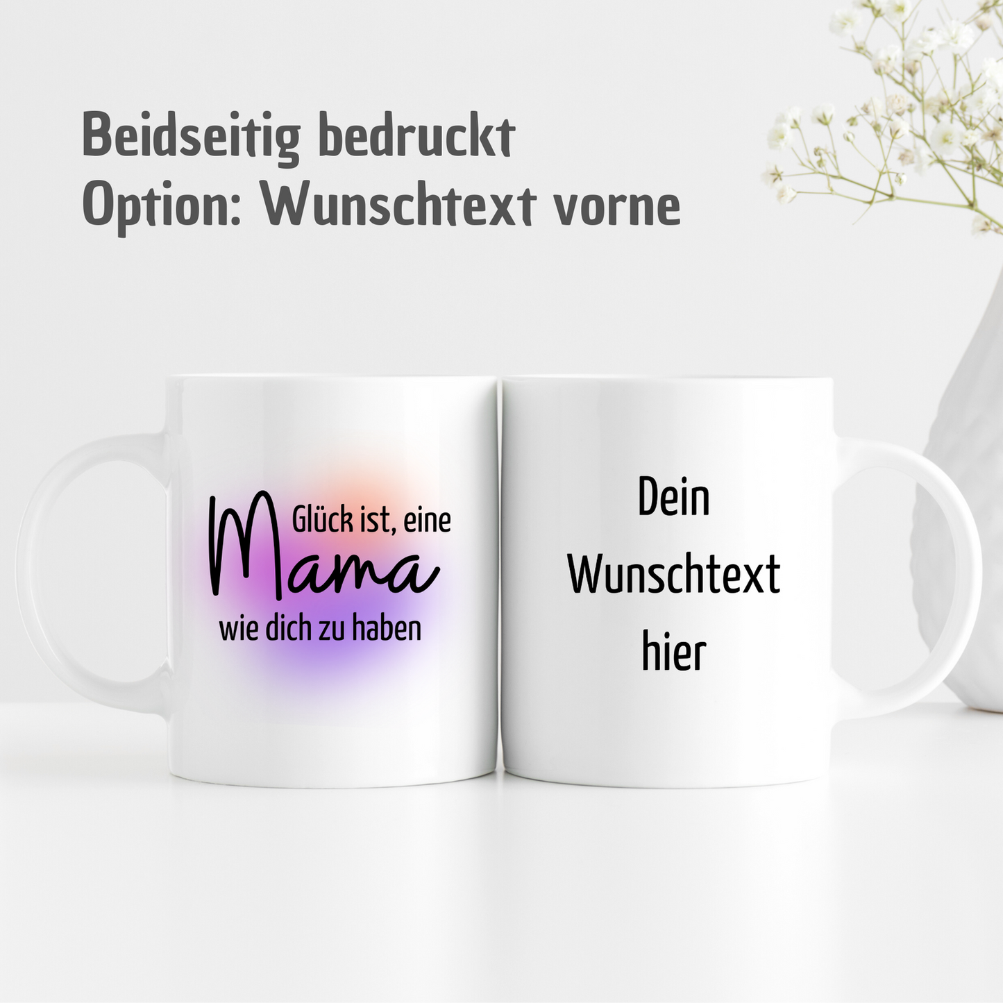 Tasse "Glück ist, eine Mama wie dich zu haben" - personalisierbar - TassenFrollein
