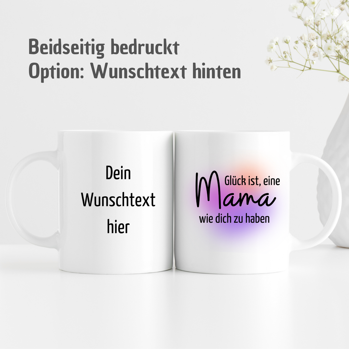 Tasse "Glück ist, eine Mama wie dich zu haben" - personalisierbar - TassenFrollein