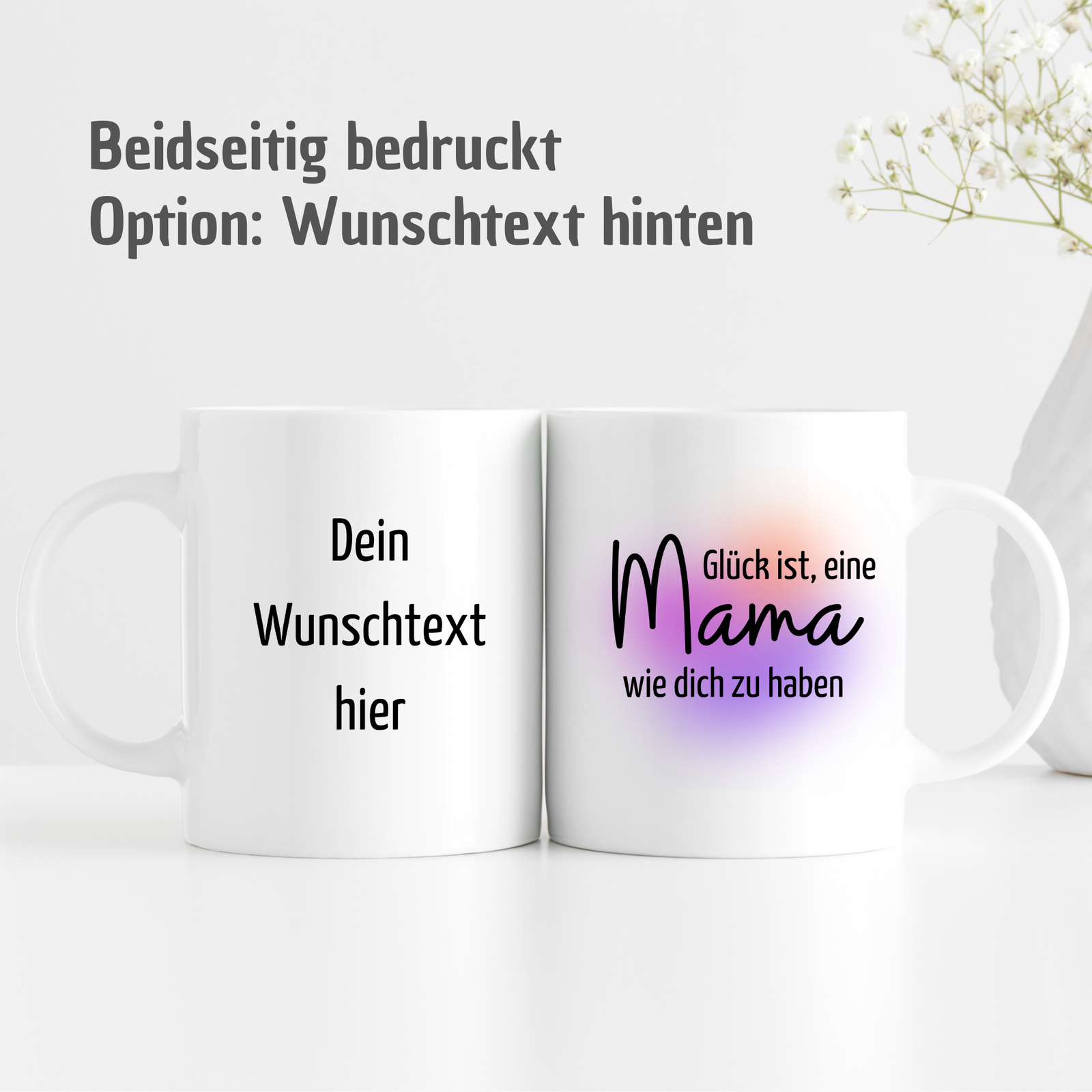 Tasse "Glück ist, eine Mama wie dich zu haben" - personalisierbar - TassenFrollein