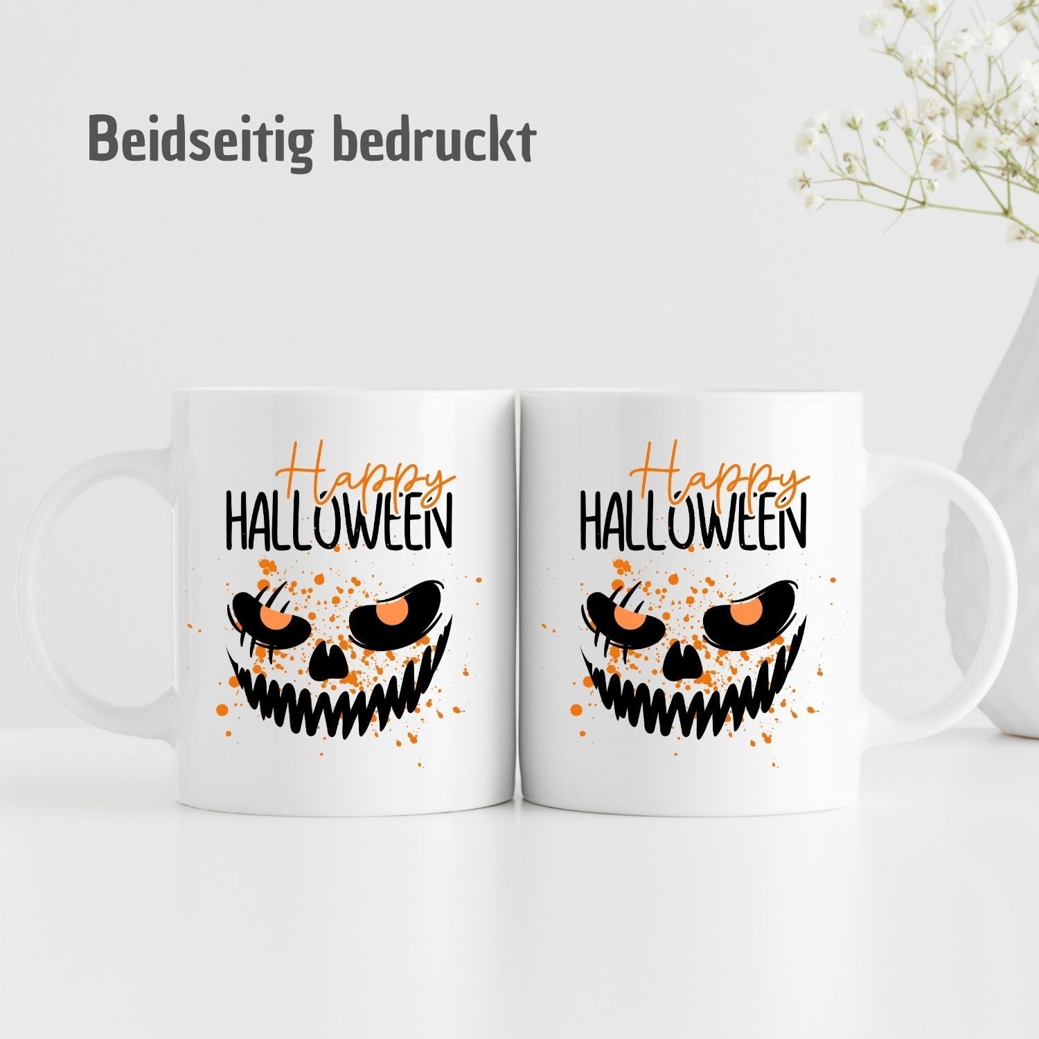 Tasse "Happy Halloween" - Scary Face - TassenFrollein