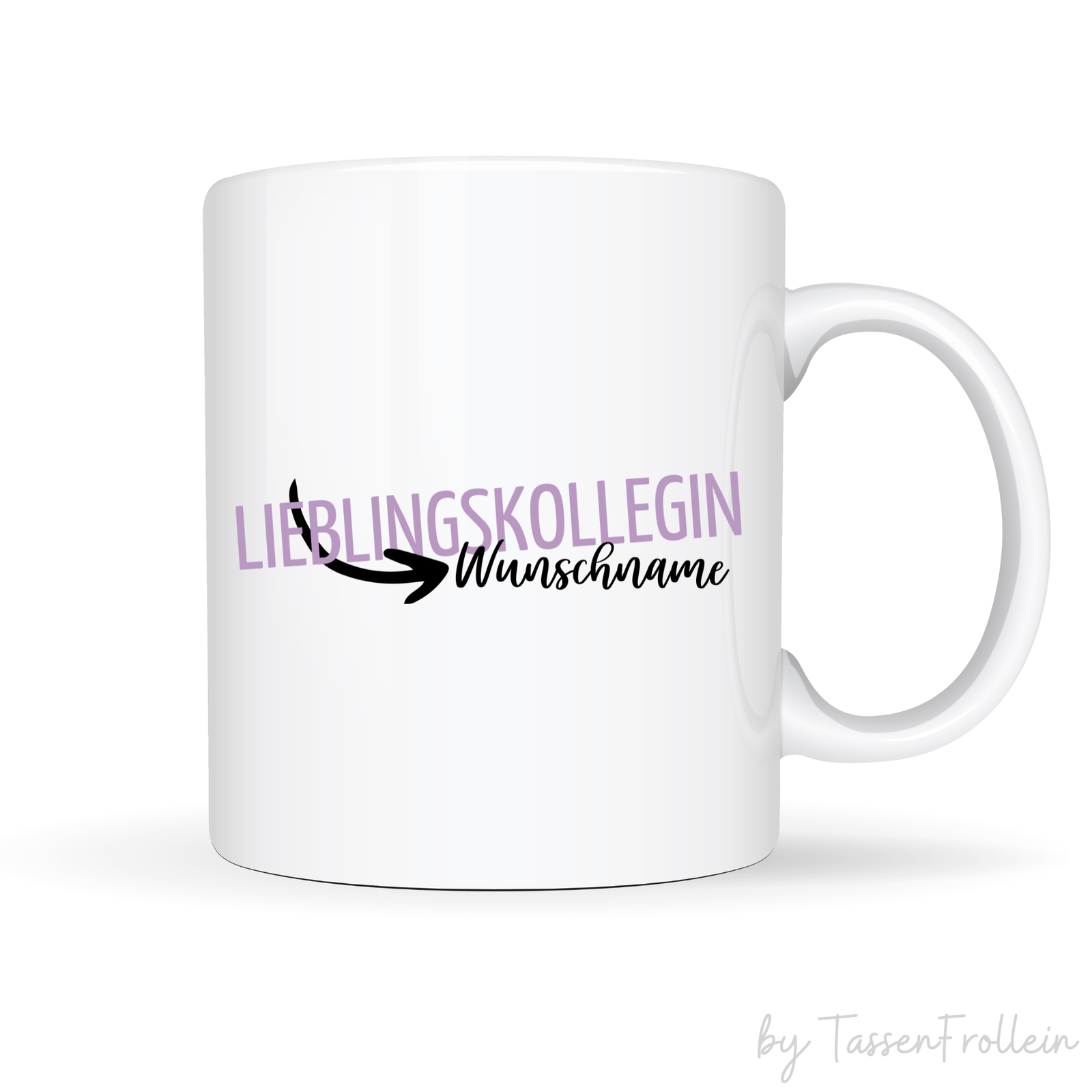 Tasse Lieblingskollegin - Tasse mit Wunschname - Schwarzer Pfeil - TassenFrollein