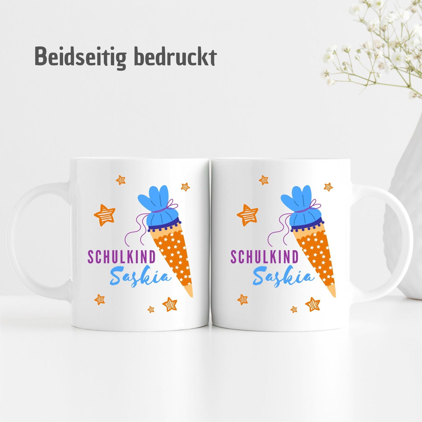 Tasse "Schulkind - Schultüte" - personalisiert mit Namen - TassenFrollein