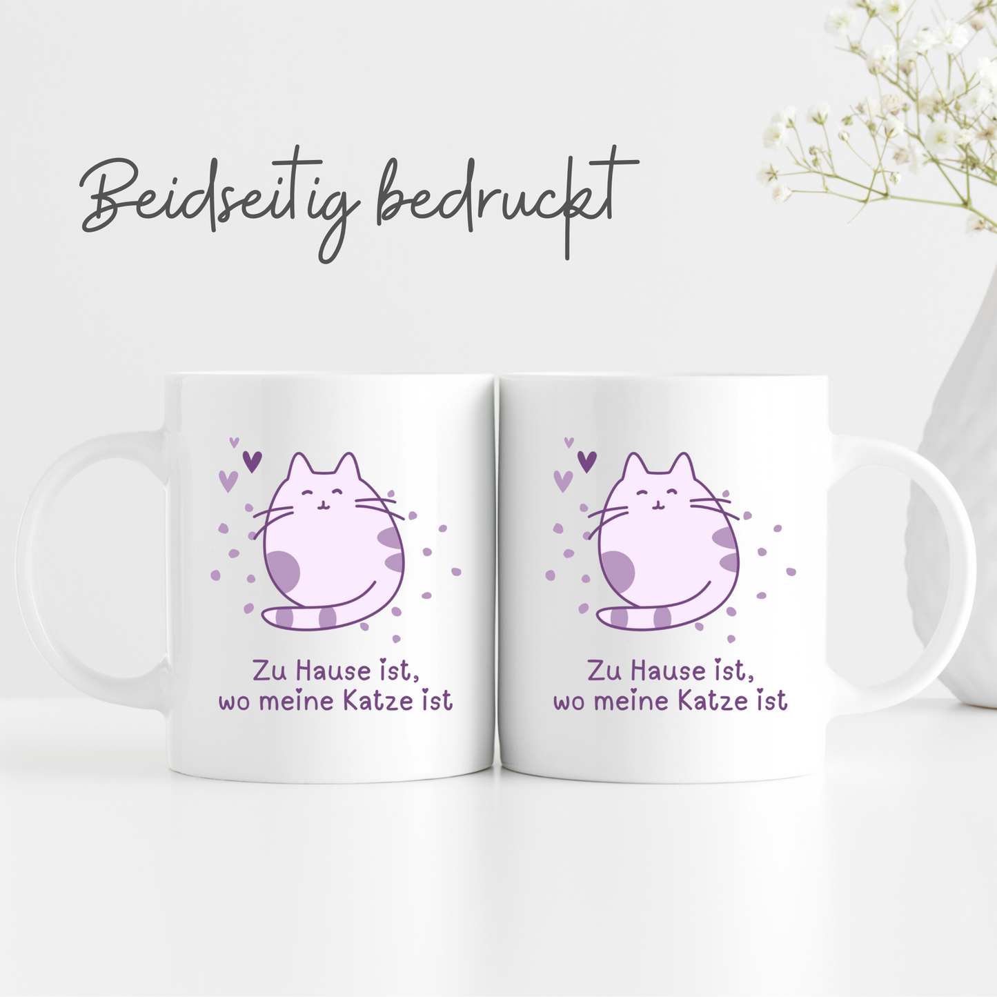 Tasse "Zu Hause ist, wo meine Katze ist"- Tasse mit niedlicher Katze - TassenFrollein