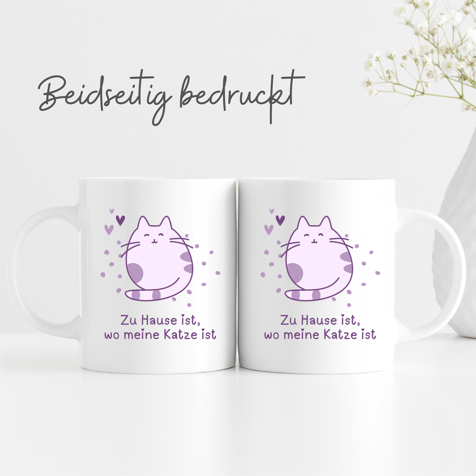 Tasse "Zu Hause ist, wo meine Katze ist"- Tasse mit niedlicher Katze - TassenFrollein