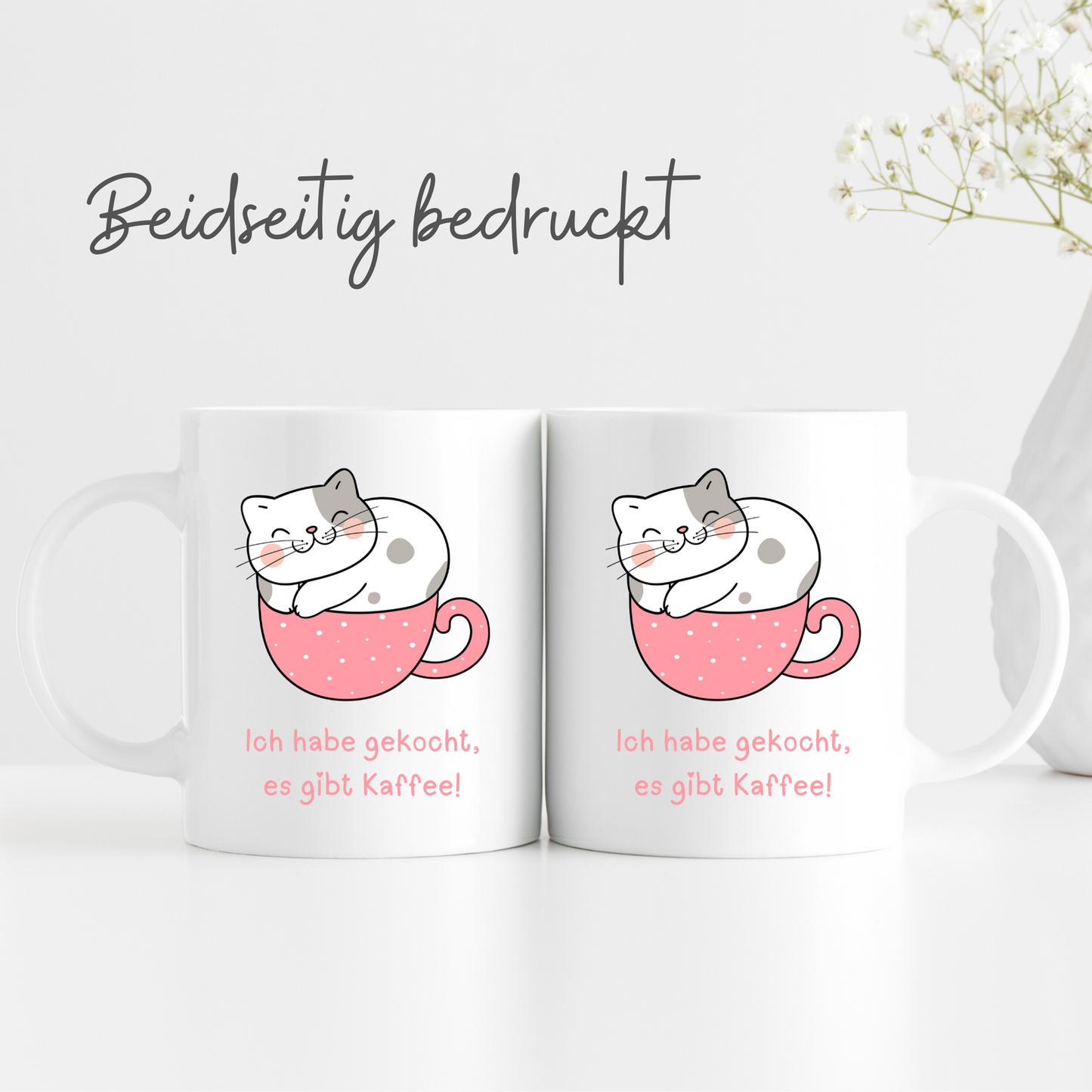 Tasse für Katzenfans - Ich habe gekocht, es gibt Kaffee - TassenFrollein